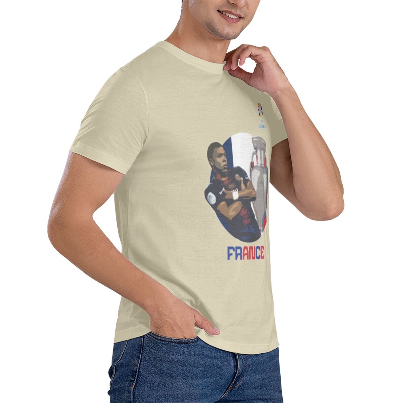Men's France EURO 2024 Basic Short Sleeve T-Shirt BST1729 - Soccerfana