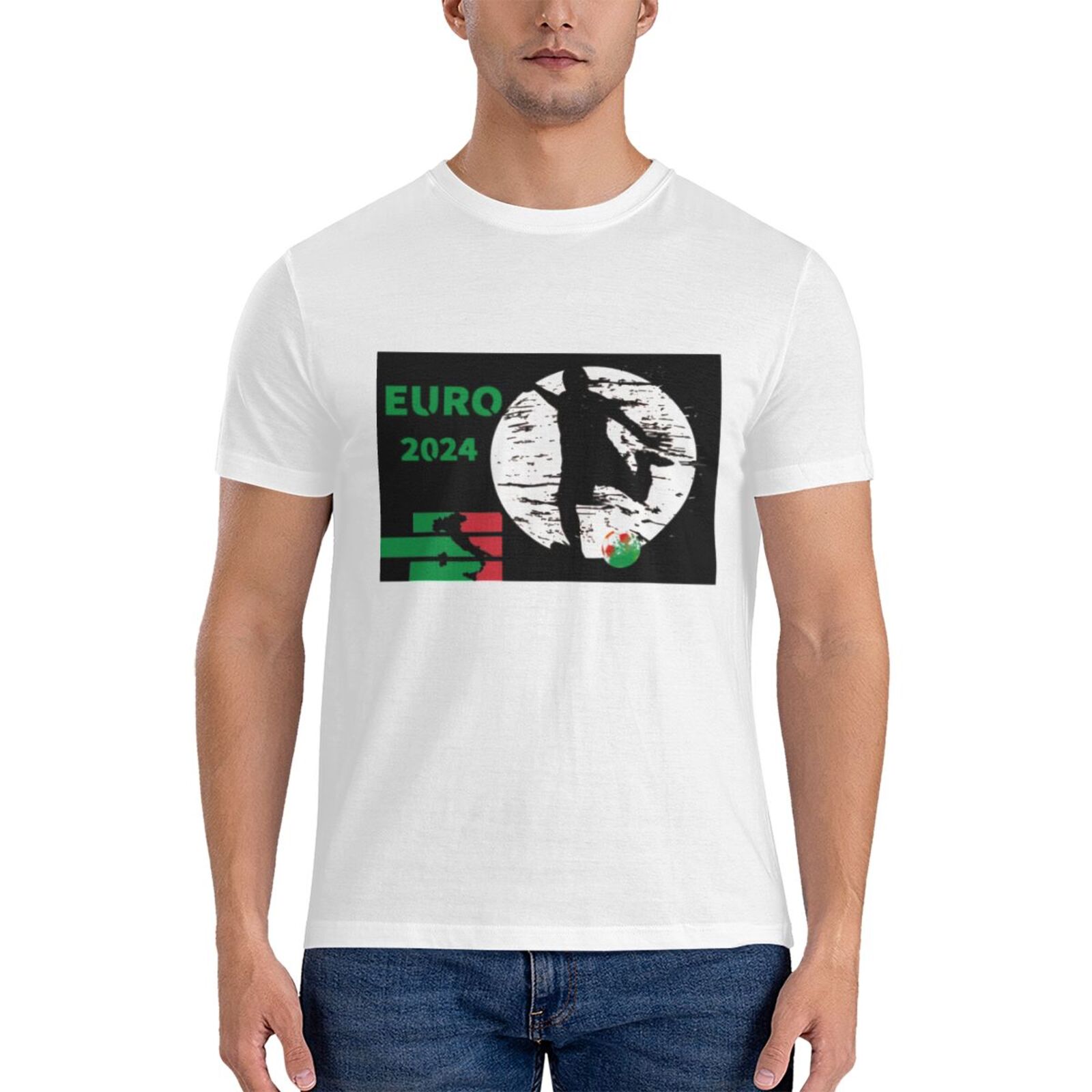 Men's Italy EURO 2024 Basic Short Sleeve T-Shirt BST1751 - Soccerfana
