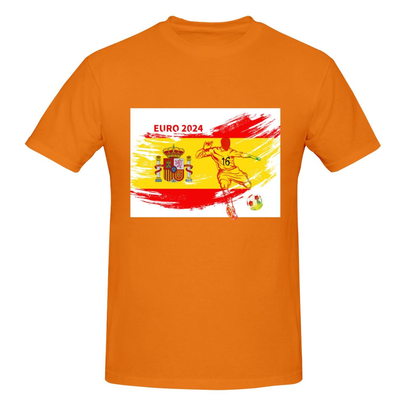Men's Spain EURO 2024 Basic Short Sleeve T-Shirt BST1753 - Soccerfana