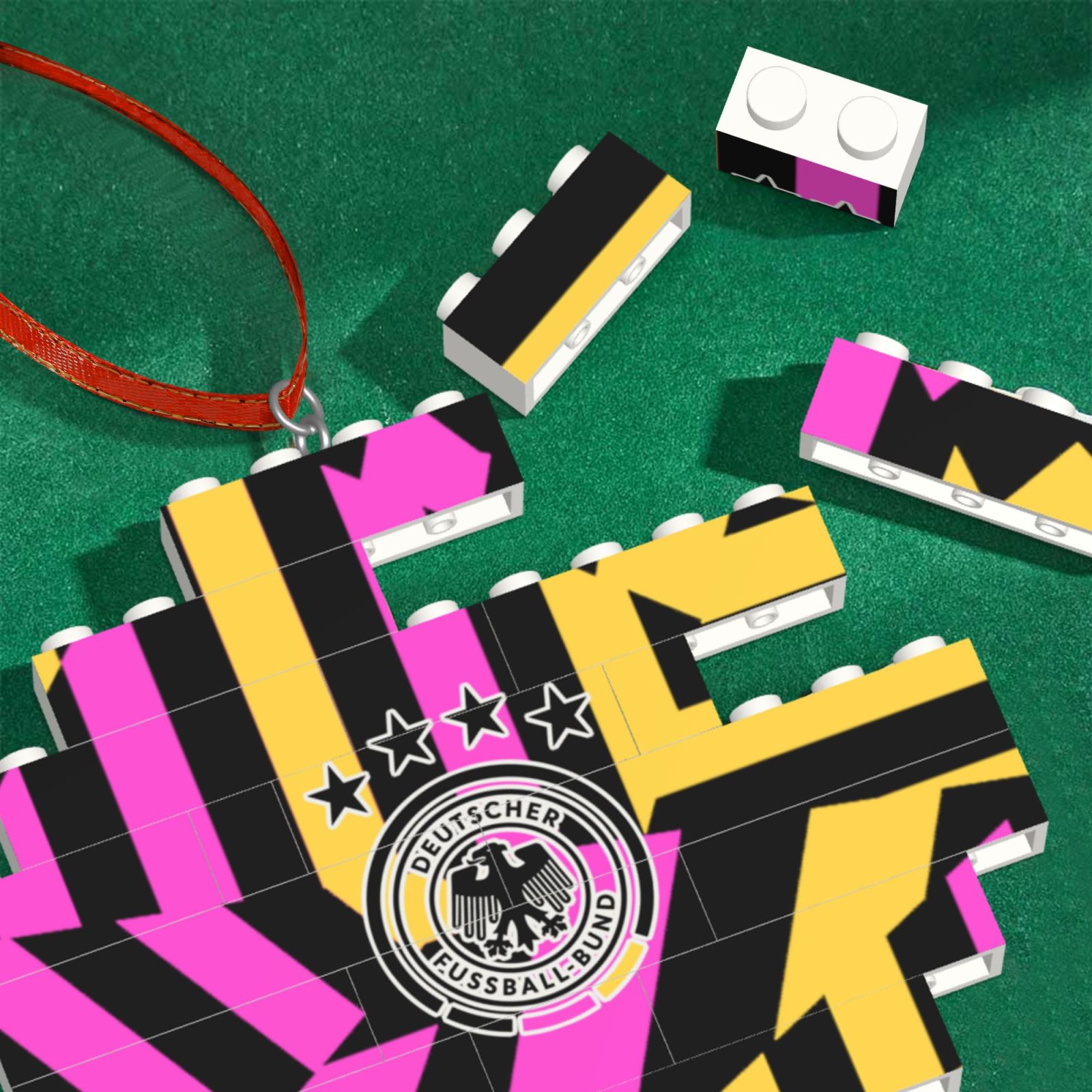 Germany Building Block Puzzle Ornament BBP1996 - Soccerfana