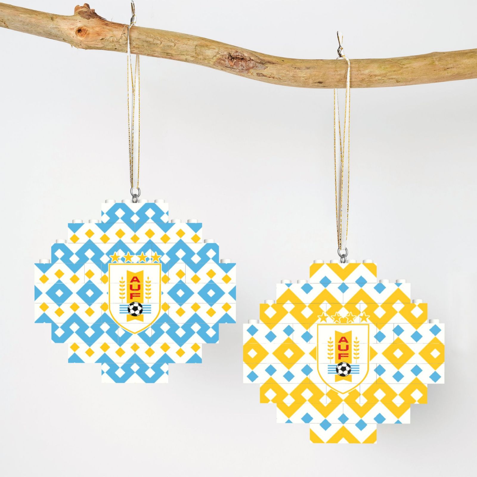 Uruguay Building Block Puzzle Ornament BBP2010 - Soccerfana