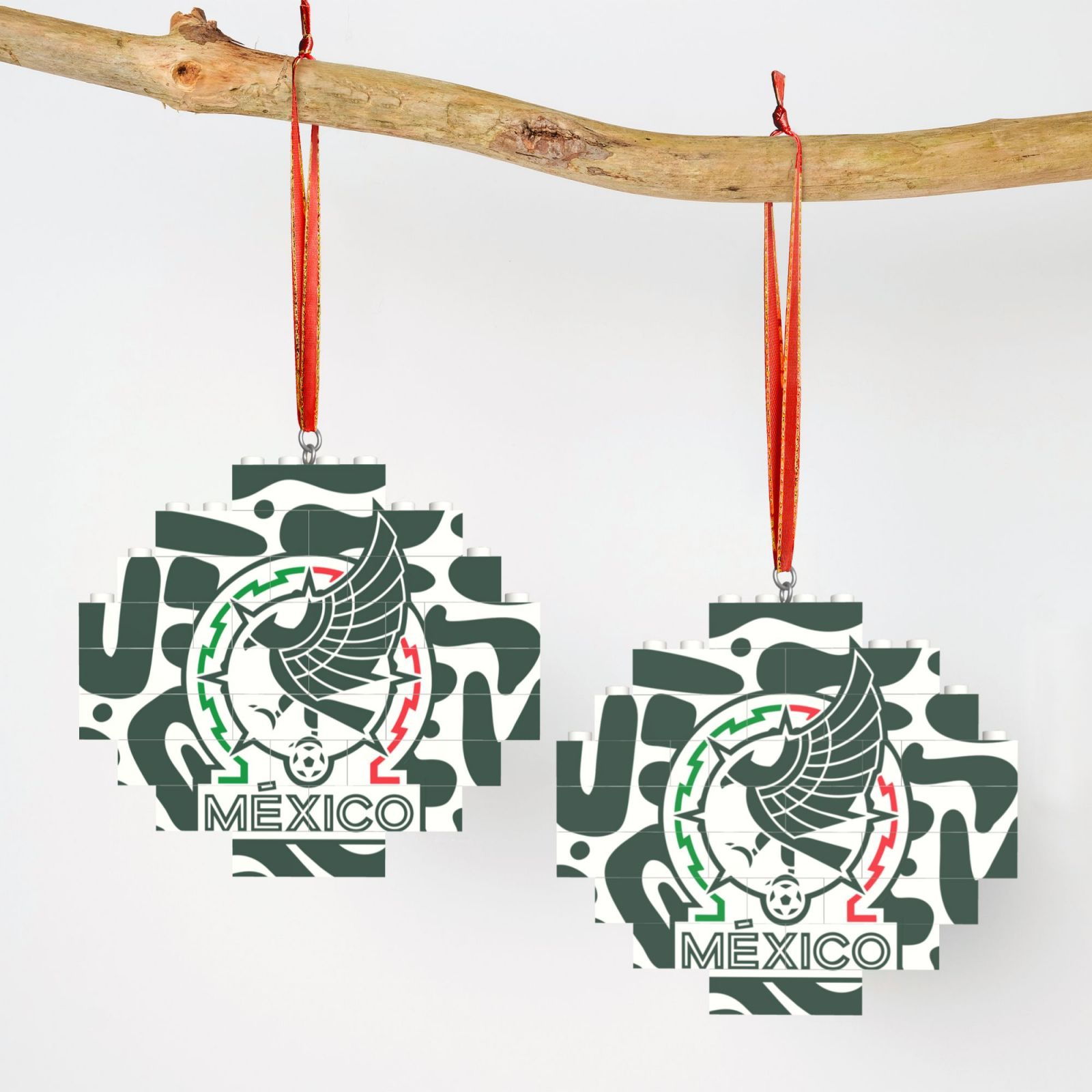 Mexico Building Block Puzzle Ornament BBP2191 - Soccerfana