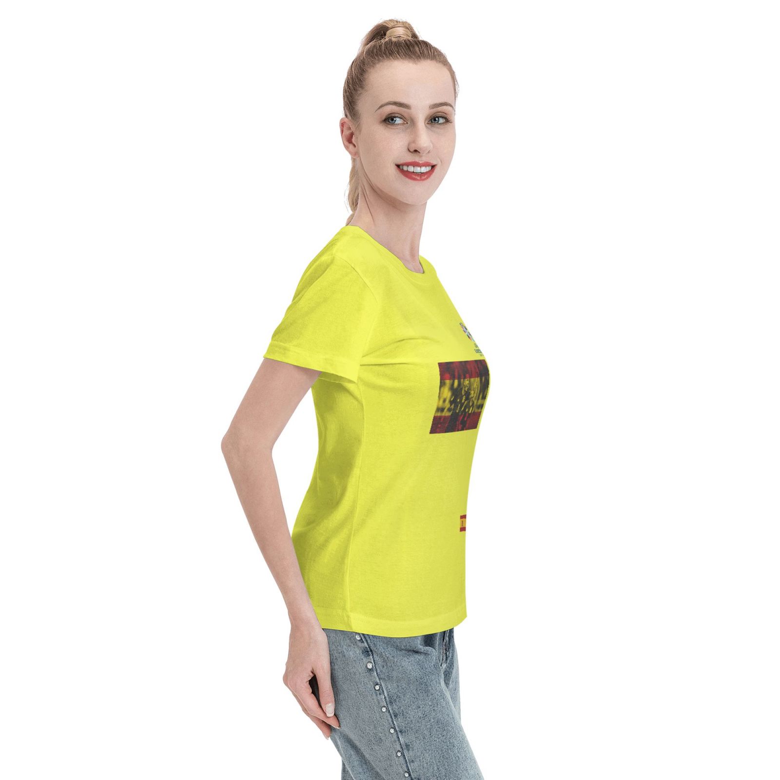 Women's Spain EURO 2024 Basic Short Sleeve T-Shirt WBT1740 - Soccerfana