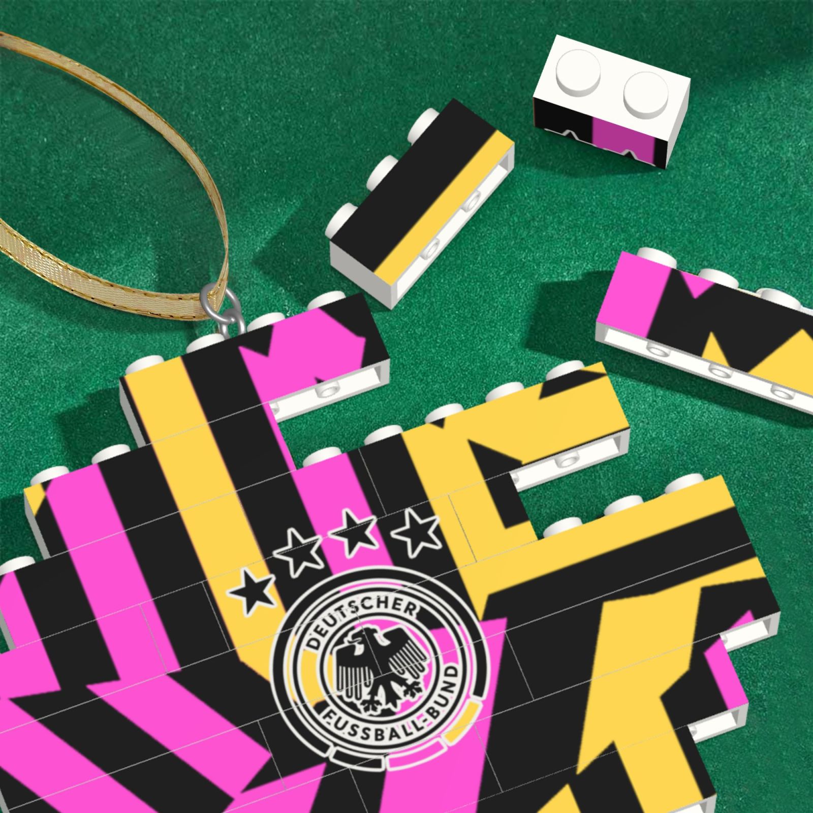 Germany Building Block Puzzle Ornament BBP1996 - Soccerfana