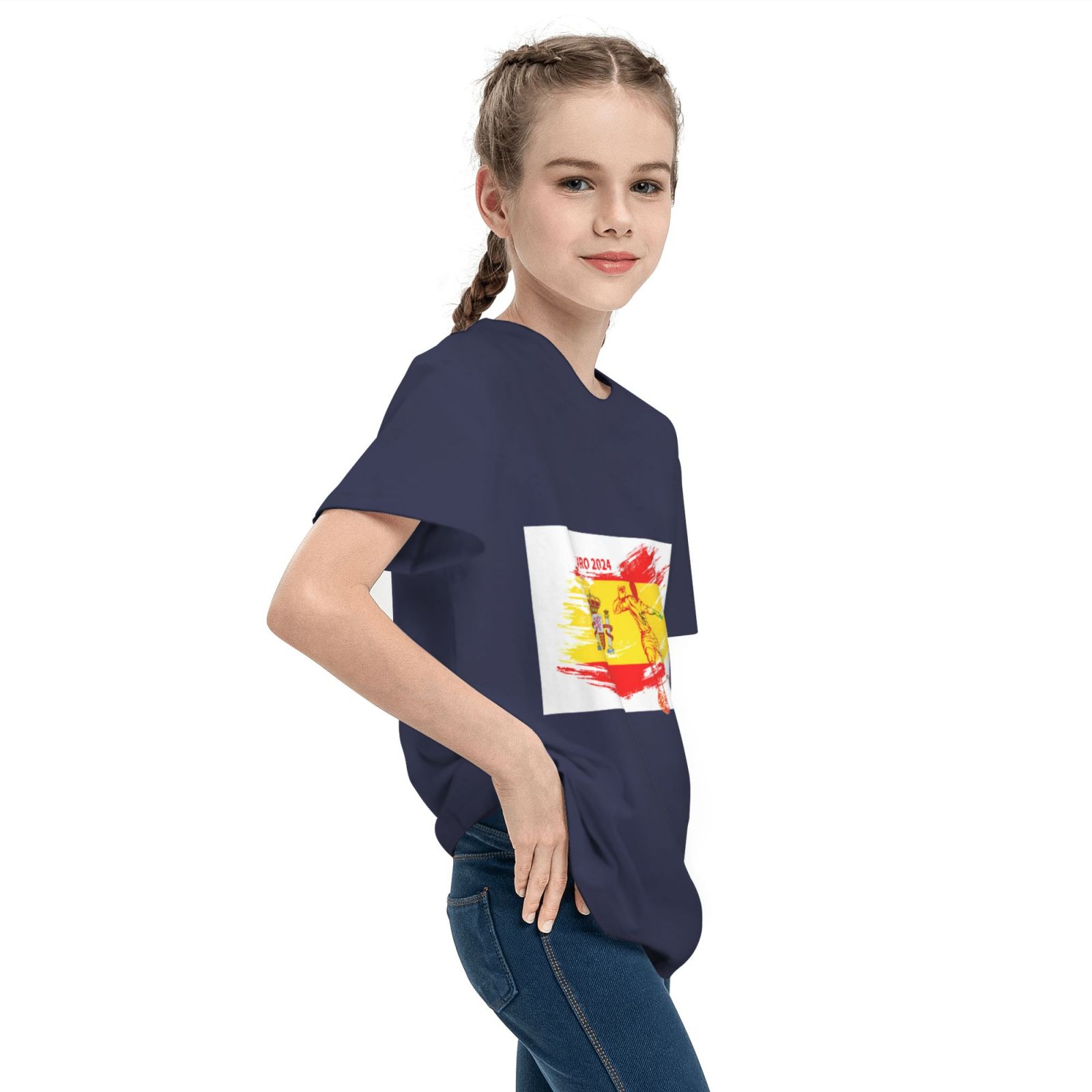 Kid's Spain EURO 2024 Teenage T-shirt TET1758 - Soccerfana
