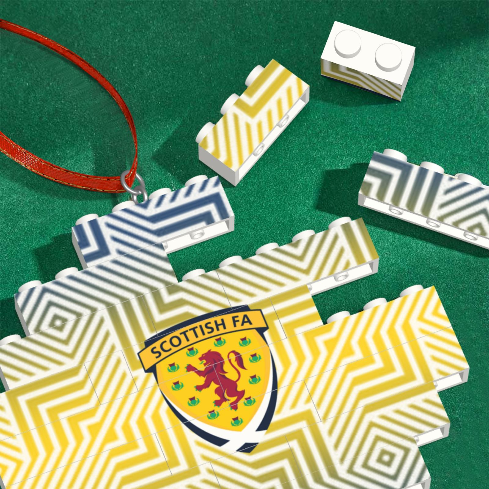 Scotland Building Block Puzzle Ornament BBP1983 - Soccerfana