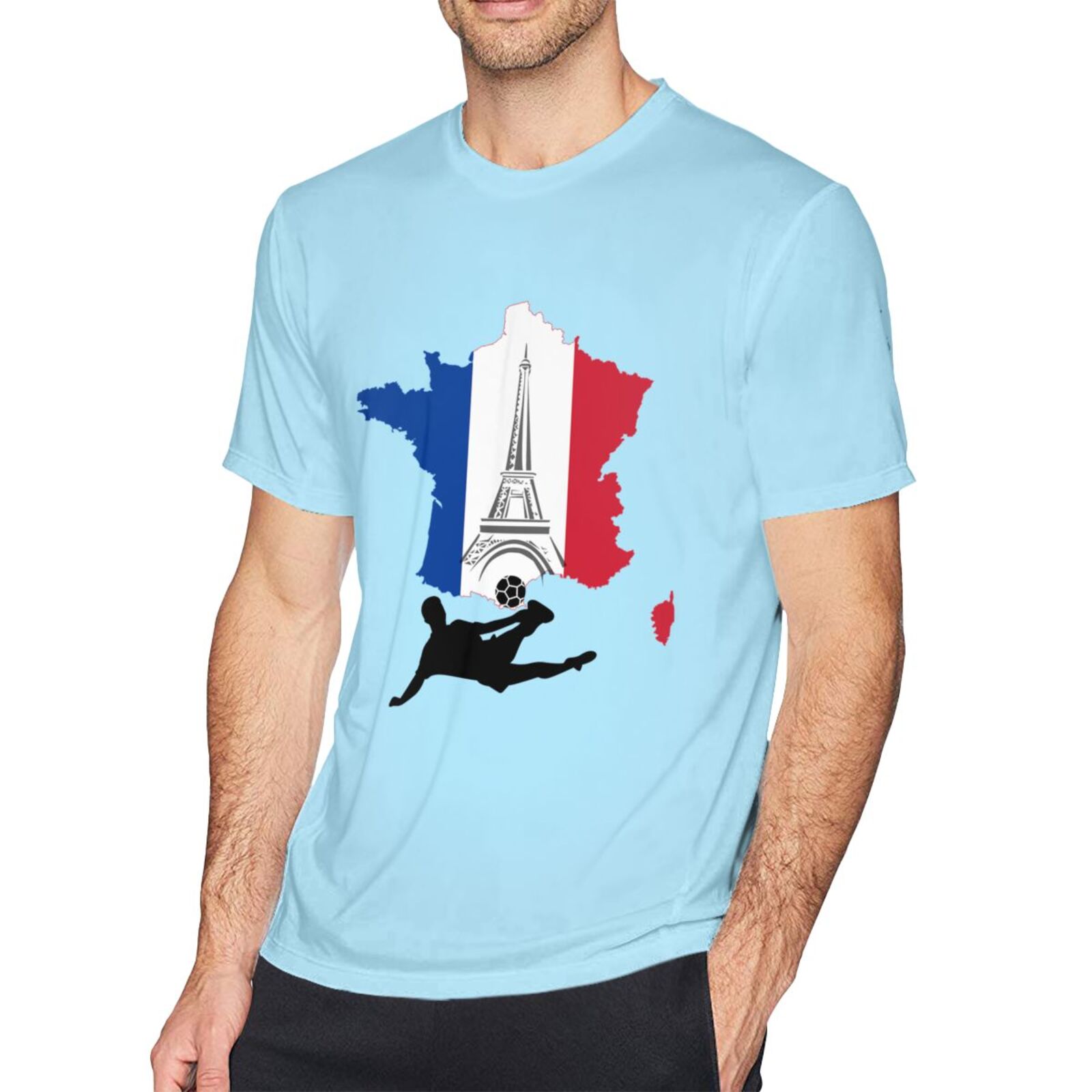 Men's France EURO 2024 Basic Short Sleeve T-Shirt BST1772 - Soccerfana