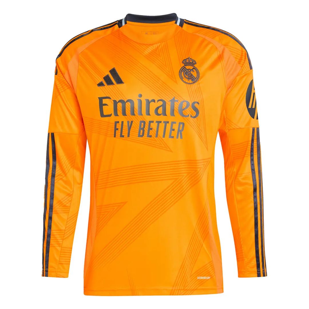 Real Madrid Away Long Sleeve Jersey 2024/25 - Soccerfana