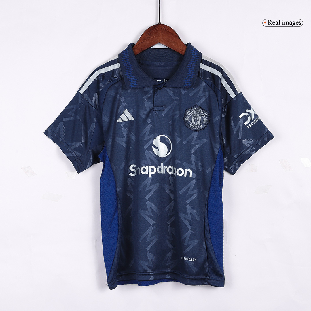 Kid's Manchester United Away Jersey+Shorts 2024/25 - Soccerfana