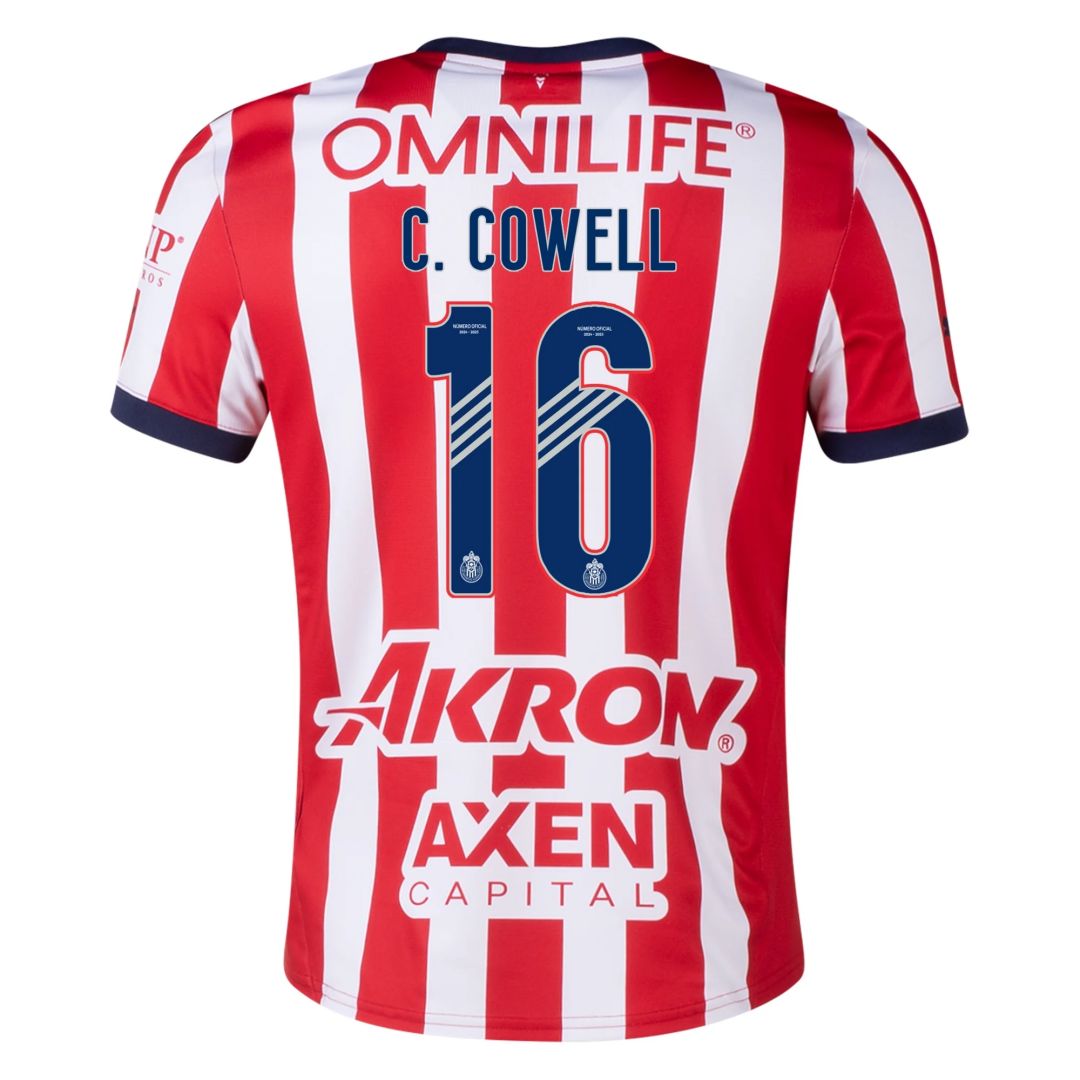 C. COWELL #16 Chivas Home Jersey 2024/25 - Soccerfana