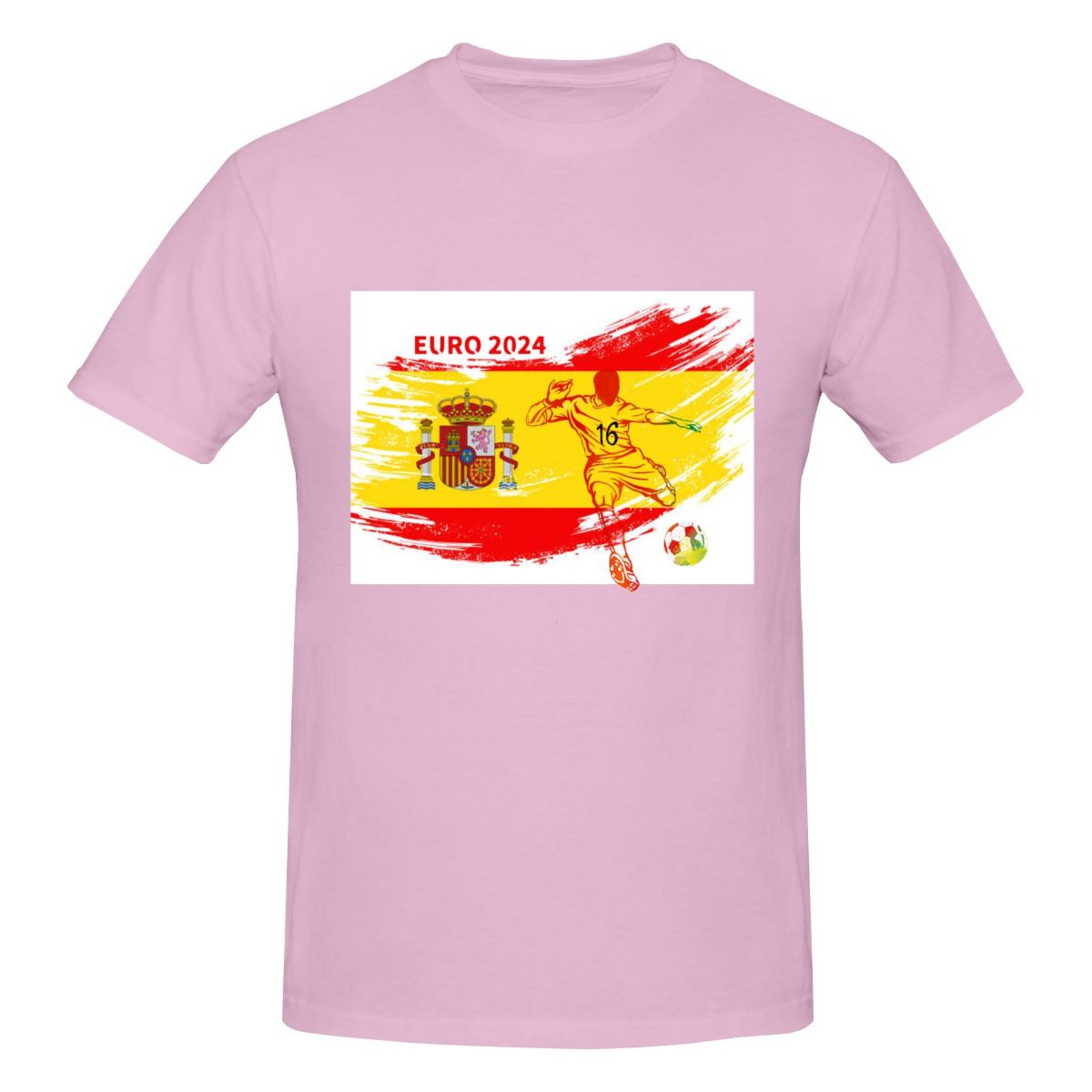 Men's Spain EURO 2024 Basic Short Sleeve T-Shirt BST1753 - Soccerfana