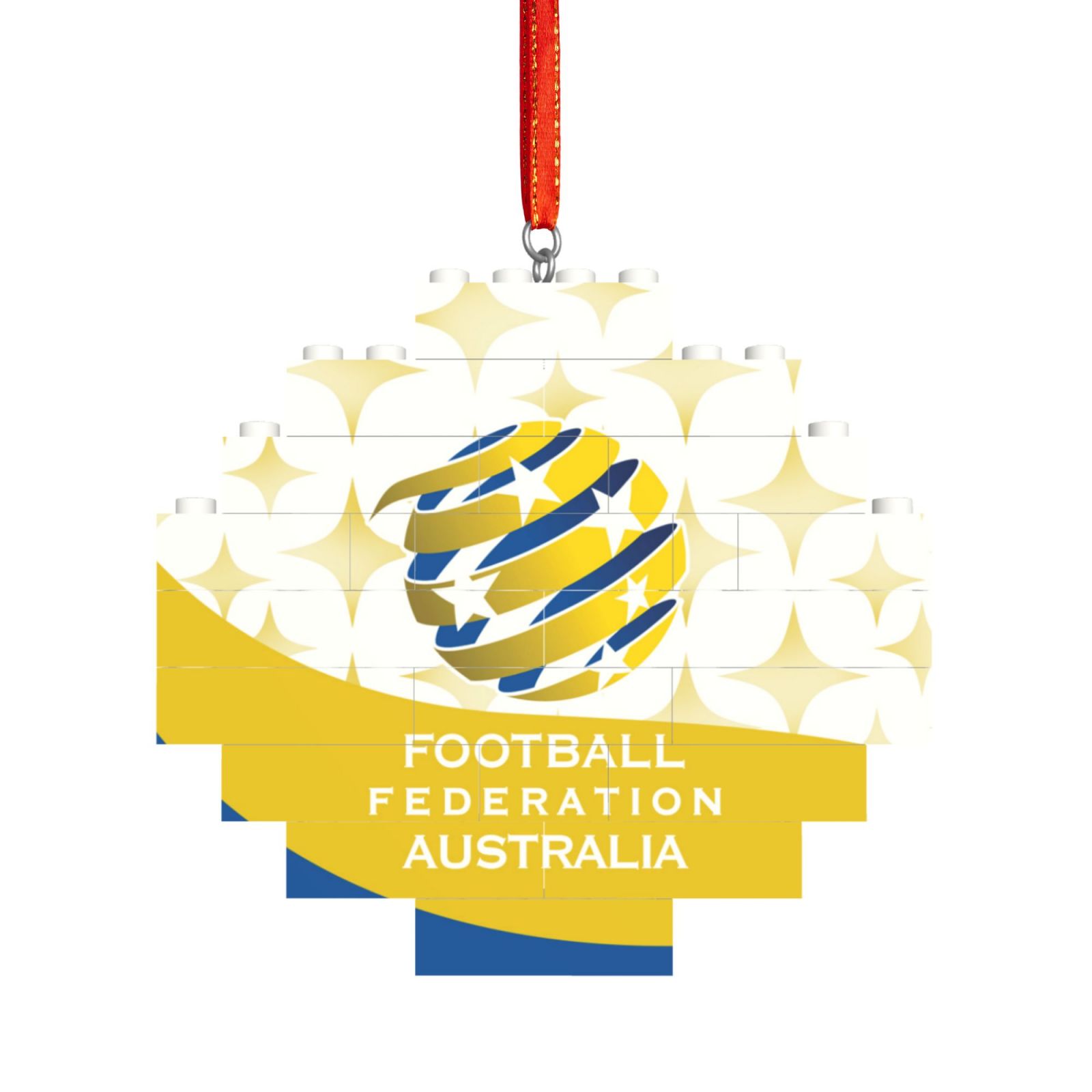 Australia Building Block Puzzle Ornament BBP2202 - Soccerfana