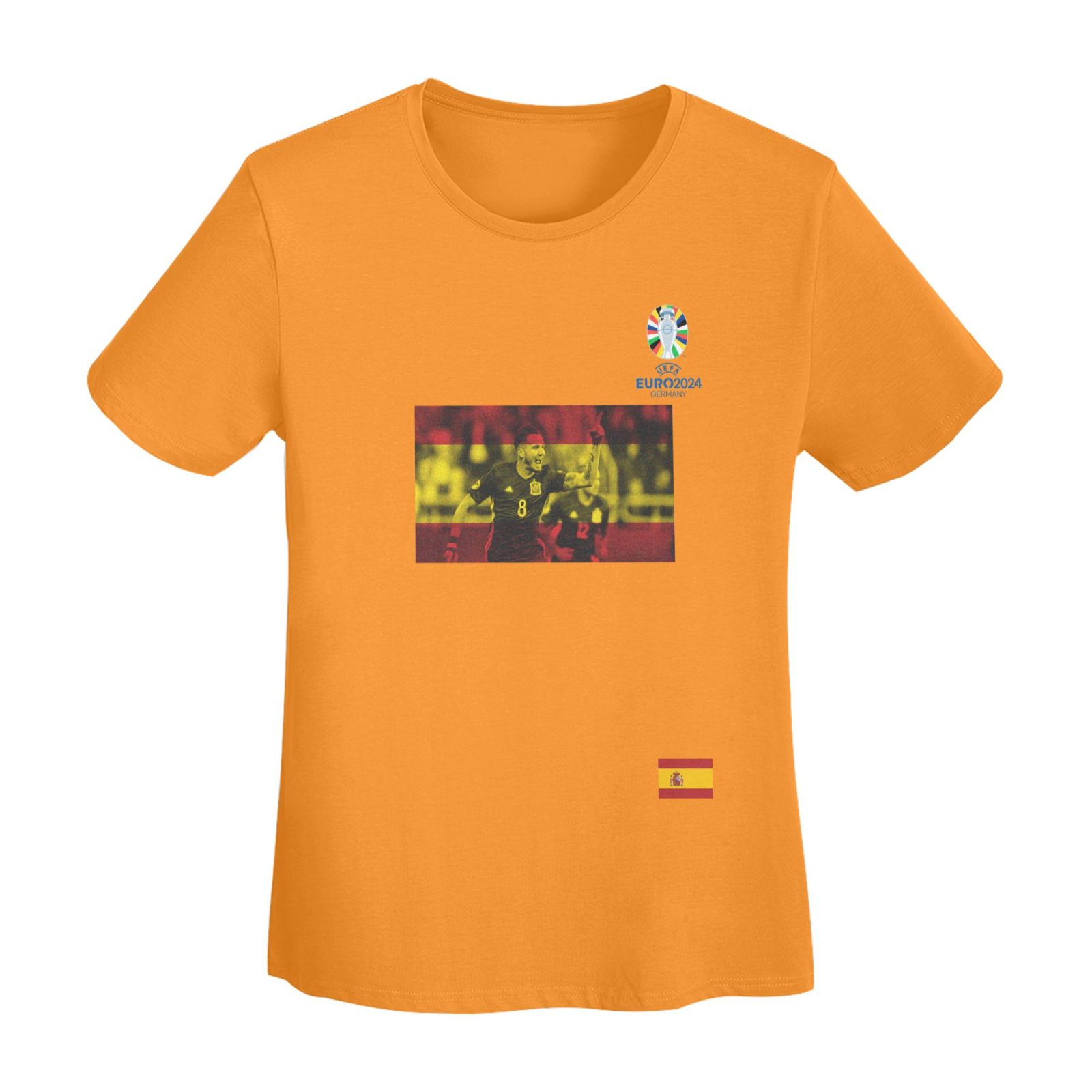 Women's Spain EURO 2024 Basic Short Sleeve T-Shirt WBT1740 - Soccerfana