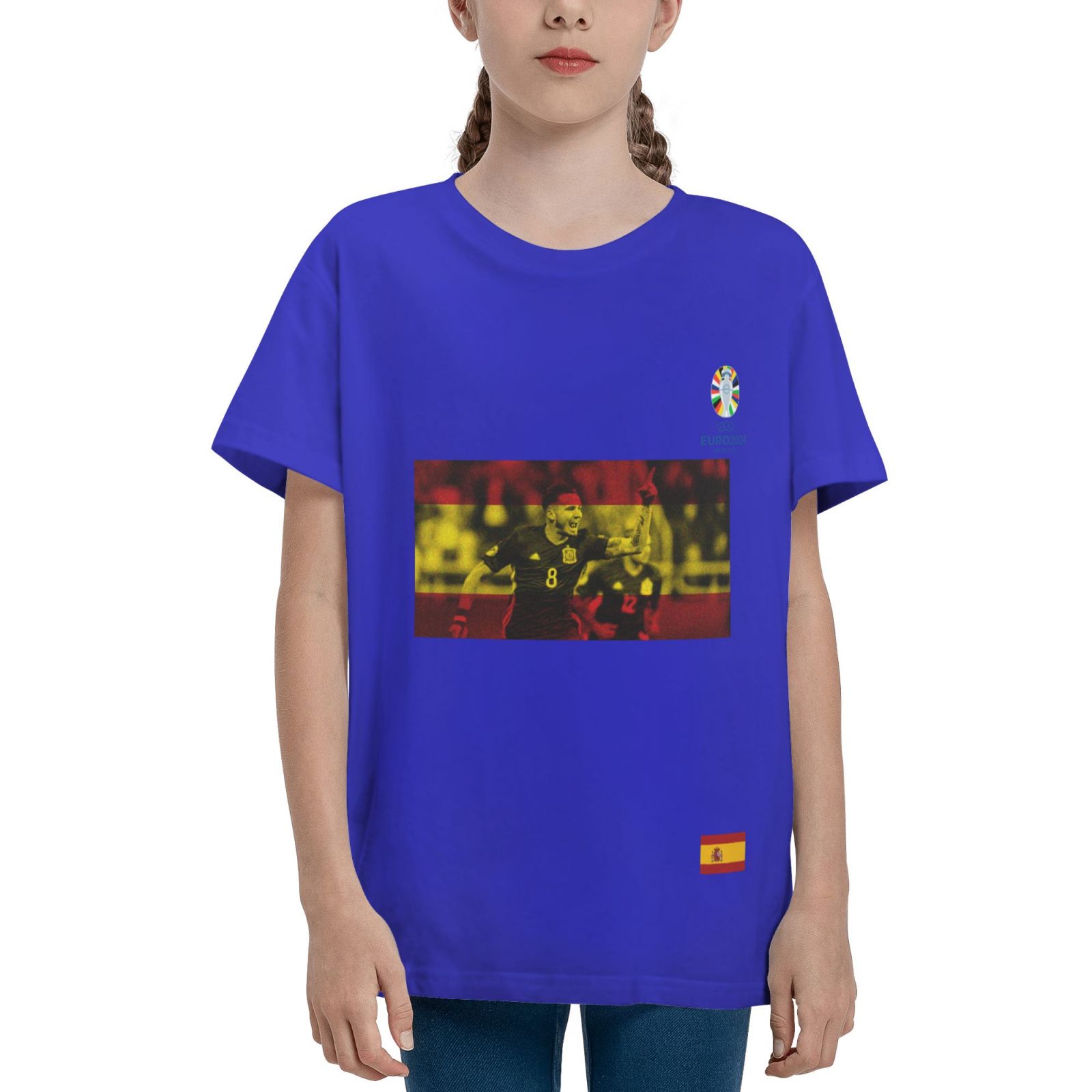 Kid's Spain EURO 2024 Teenage T-shirt TET1738 - Soccerfana