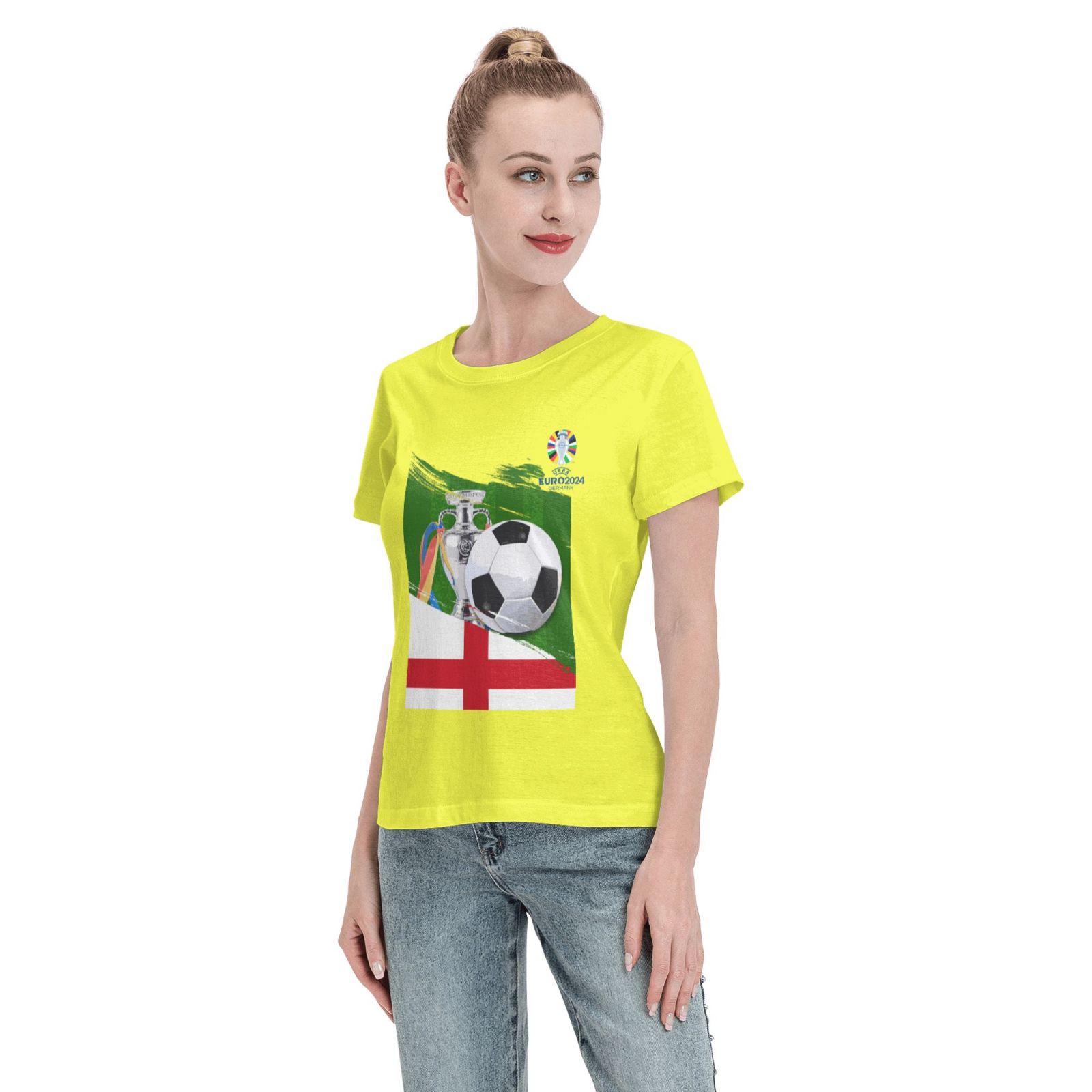 Women's England EURO 2024 Basic Short Sleeve T-Shirt WBT1682 - Soccerfana