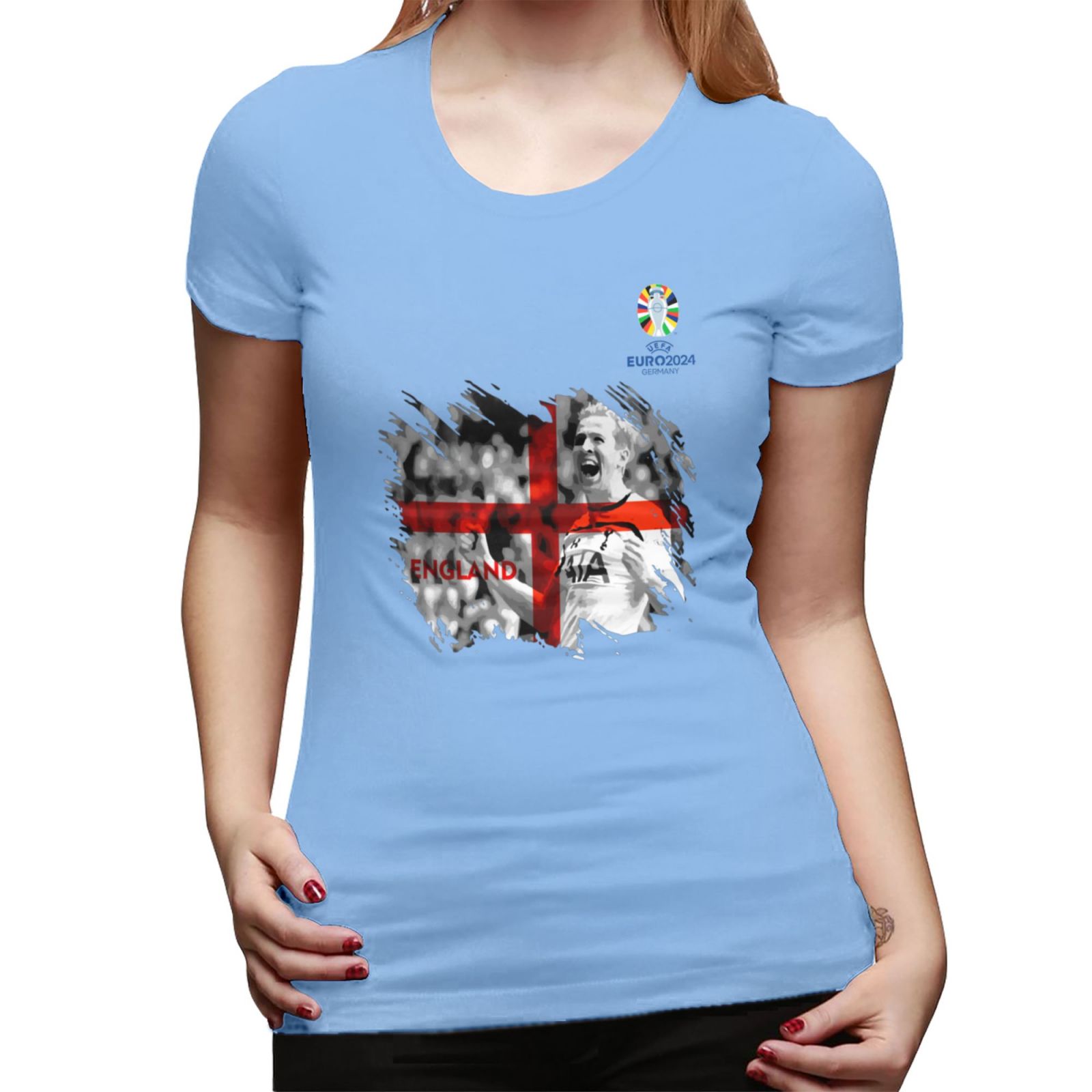 Woman's England EURO 2024 Basic Short Sleeve T-Shirt WBT1712 - Soccerfana