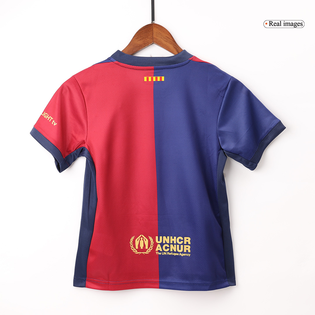 Kid's Barcelona Home Jersey+Shorts 2024/25 - Soccerfana