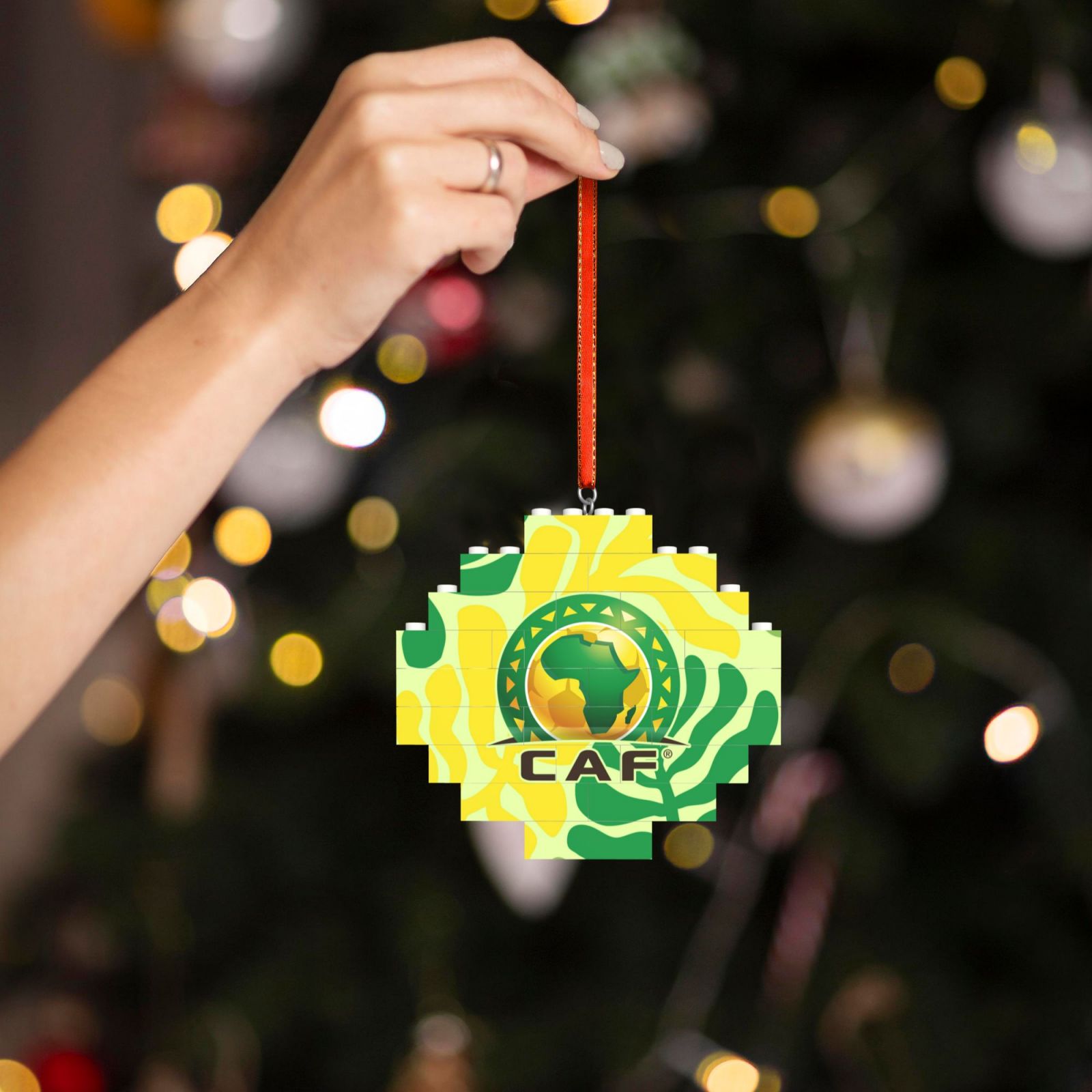 CAF Building Block Puzzle Ornament BBP2175 - Soccerfana