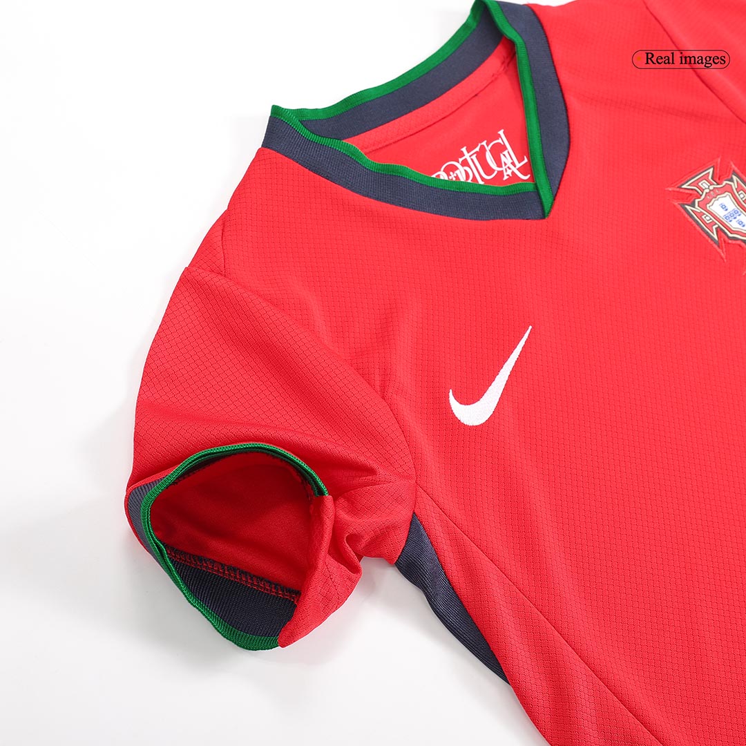 Kid's Portugal Home Jersey+Shorts EURO 2024 - Soccerfana