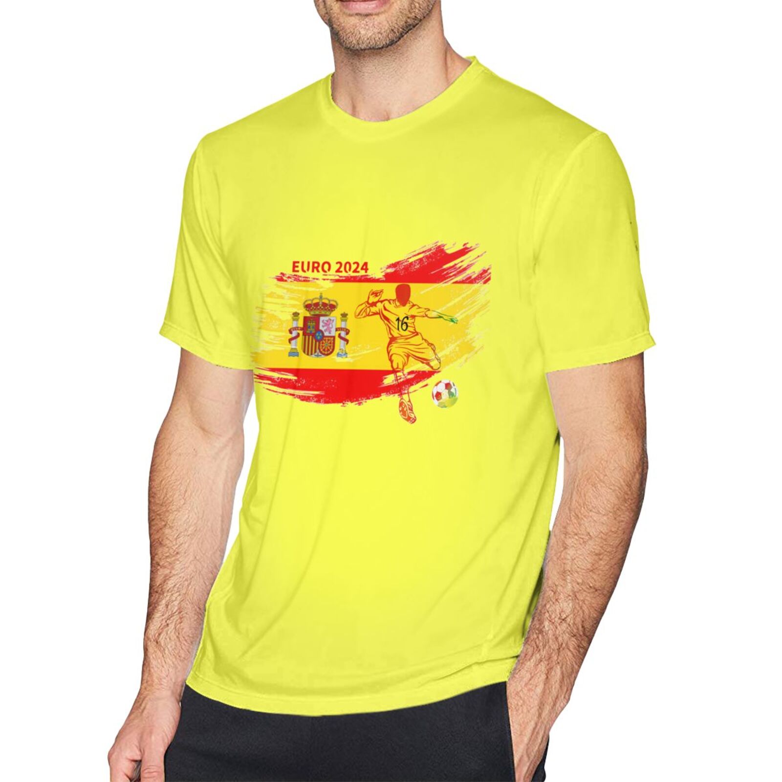 Men's Spain EURO 2024 Basic Short Sleeve T-Shirt BST1752 - Soccerfana