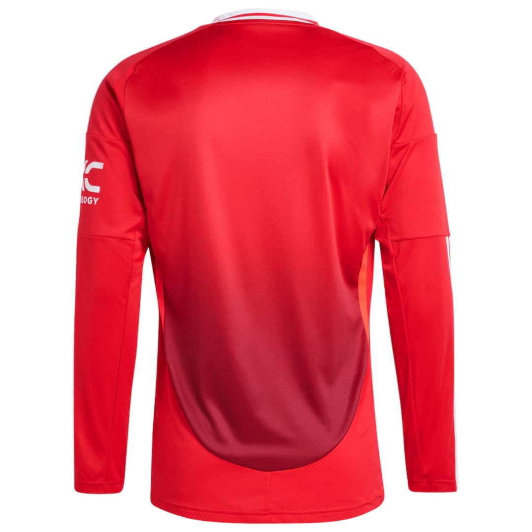 Manchester United Home Long Sleeve Jersey 2024/25 - Soccerfana