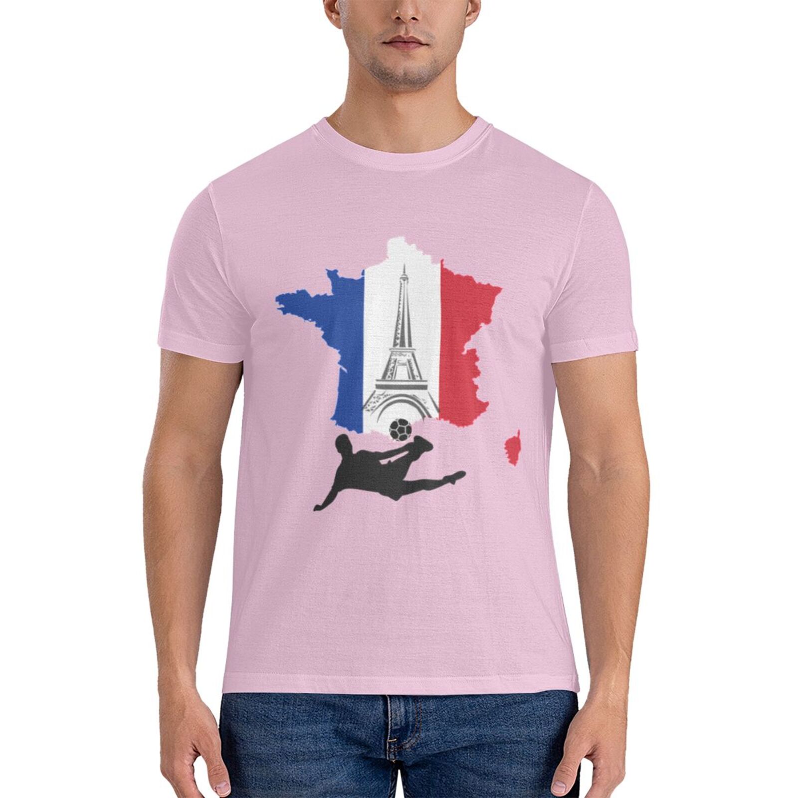 Men's France EURO 2024 Basic Short Sleeve T-Shirt BST1772 - Soccerfana