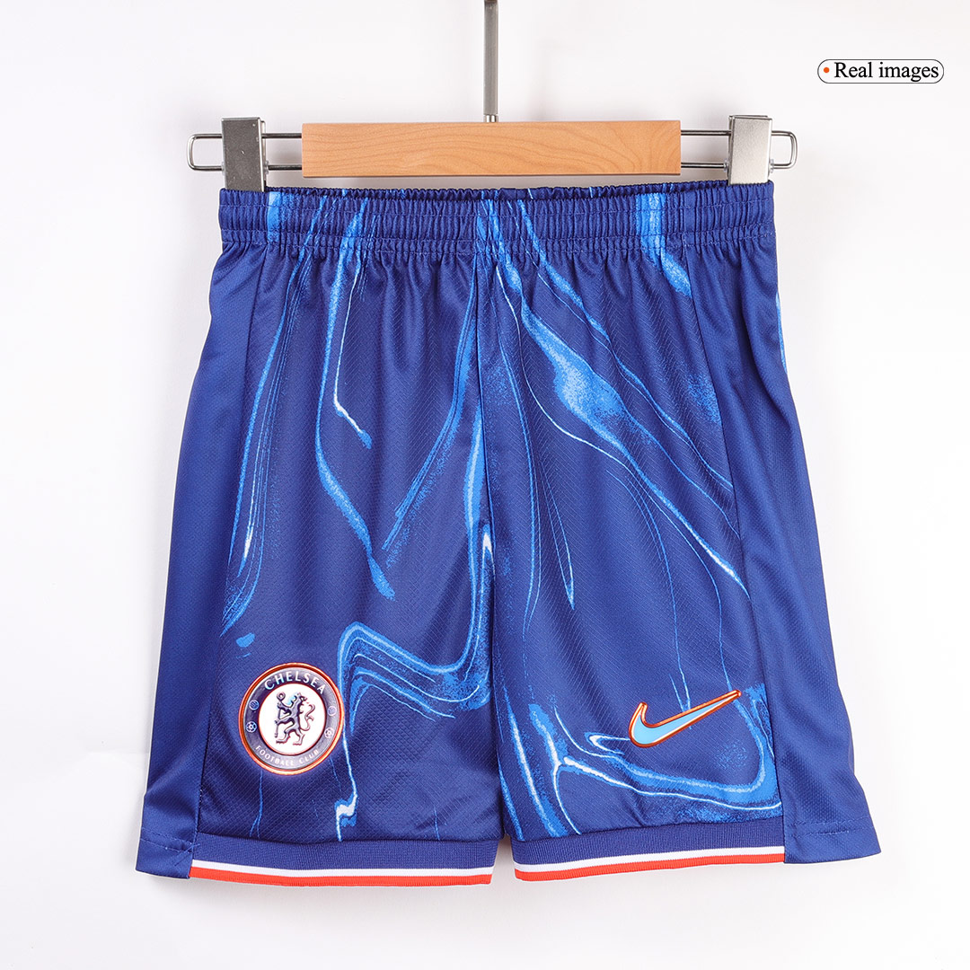 Kid's Chelsea Home Jersey+Shorts 2024/25 - Soccerfana