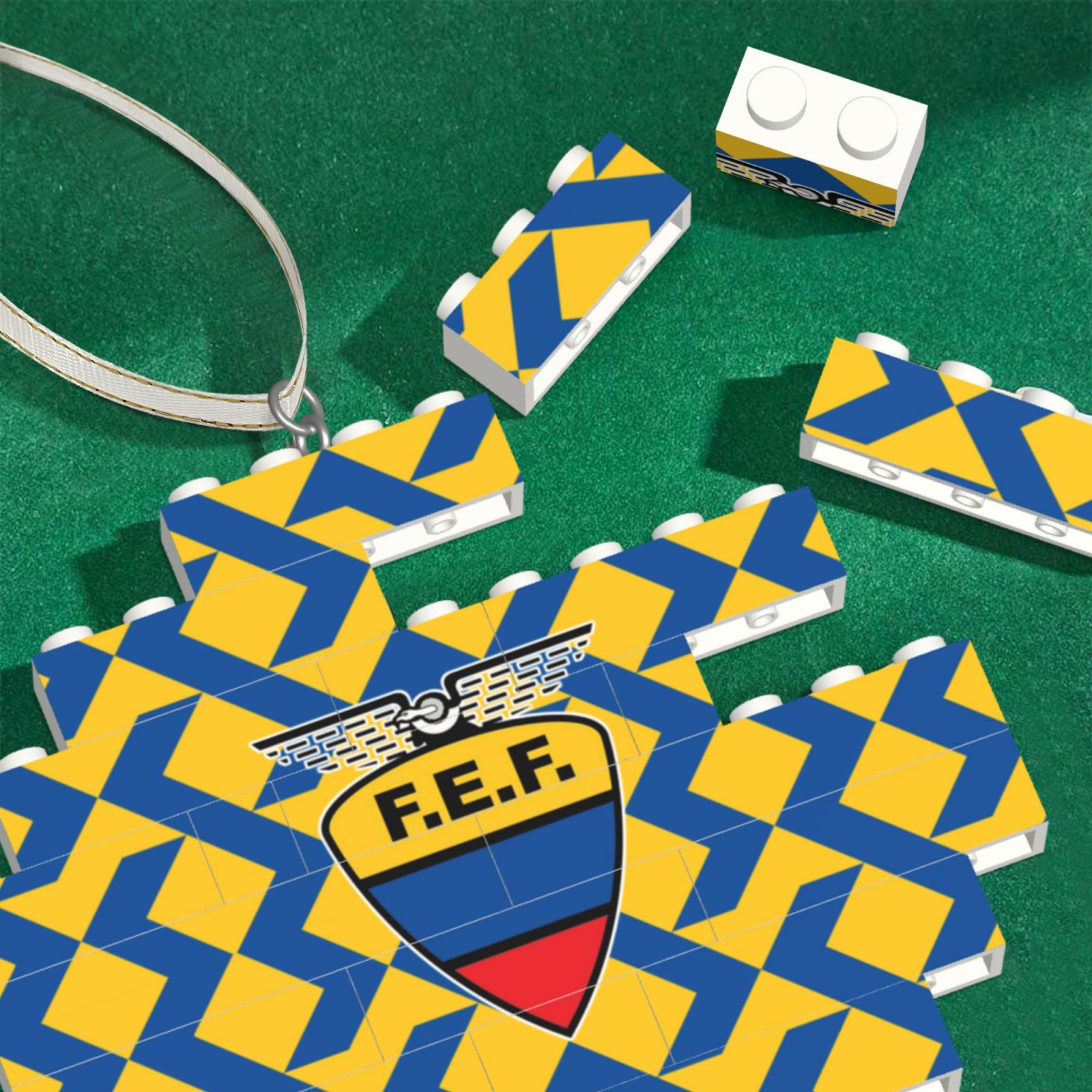 Ecuador Building Block Puzzle Ornament BBP1994 - Soccerfana