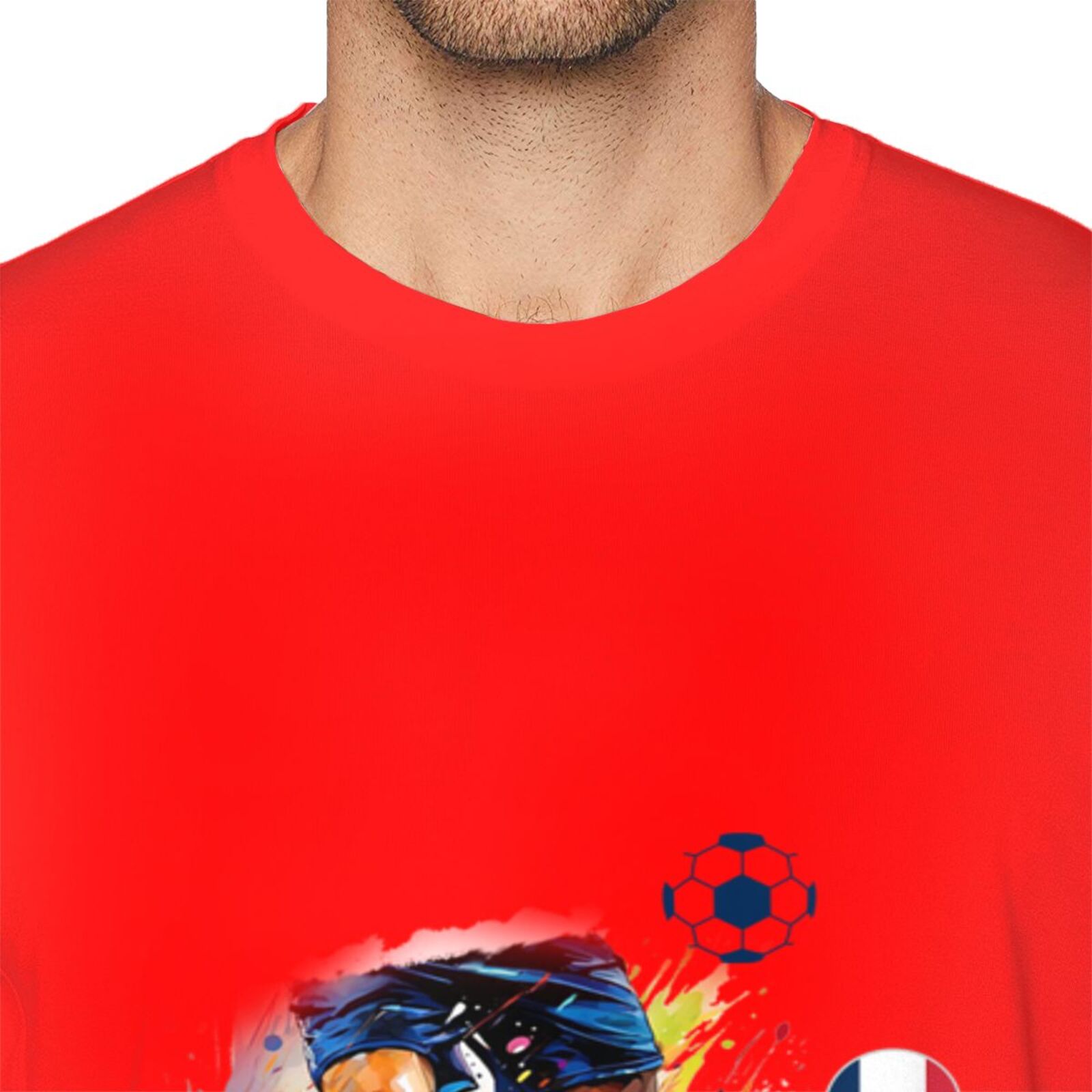 Men's France EURO 2024 Basic Short Sleeve T-Shirt BST1749 - Soccerfana