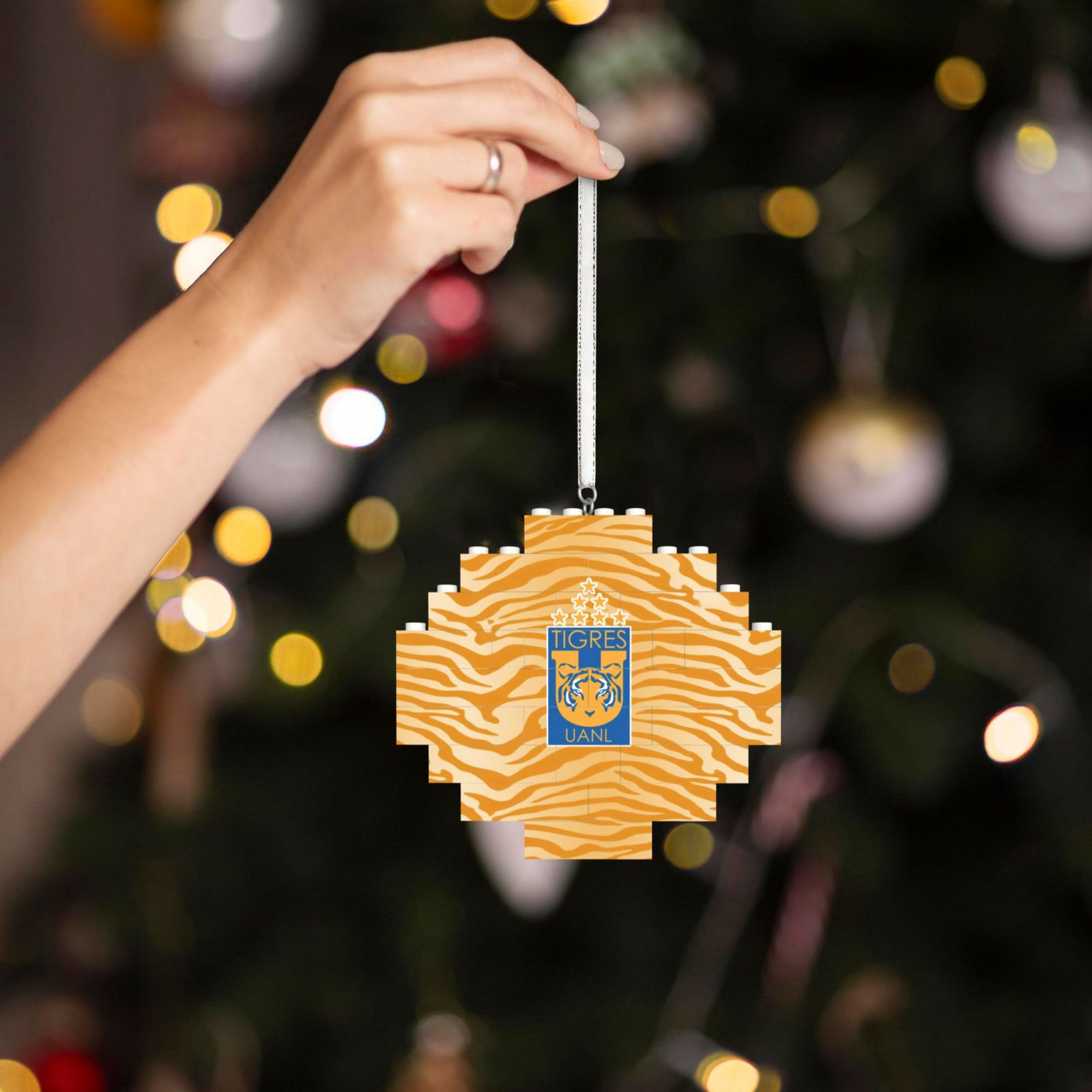 Tigres UANL Building Block Puzzle Ornament BBP2033 - Soccerfana