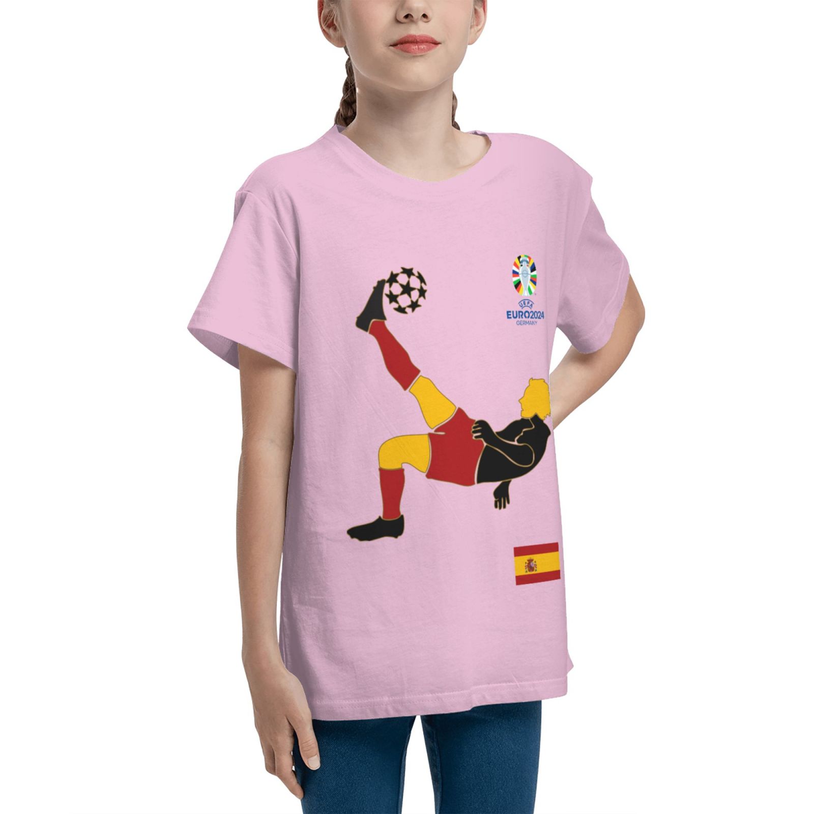 Kid's Spain EURO 2024 Teenage T-shirt TET1726 - Soccerfana