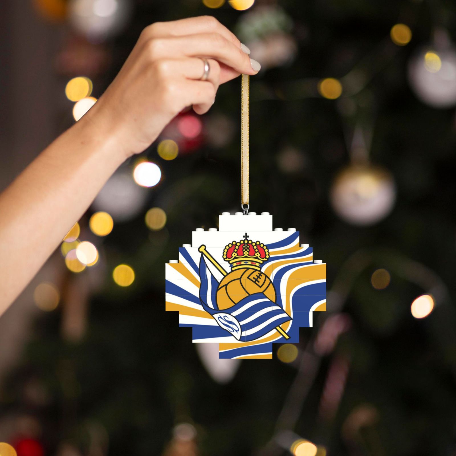 Real Sociedad Building Block Puzzle Ornament BBP2193 - Soccerfana