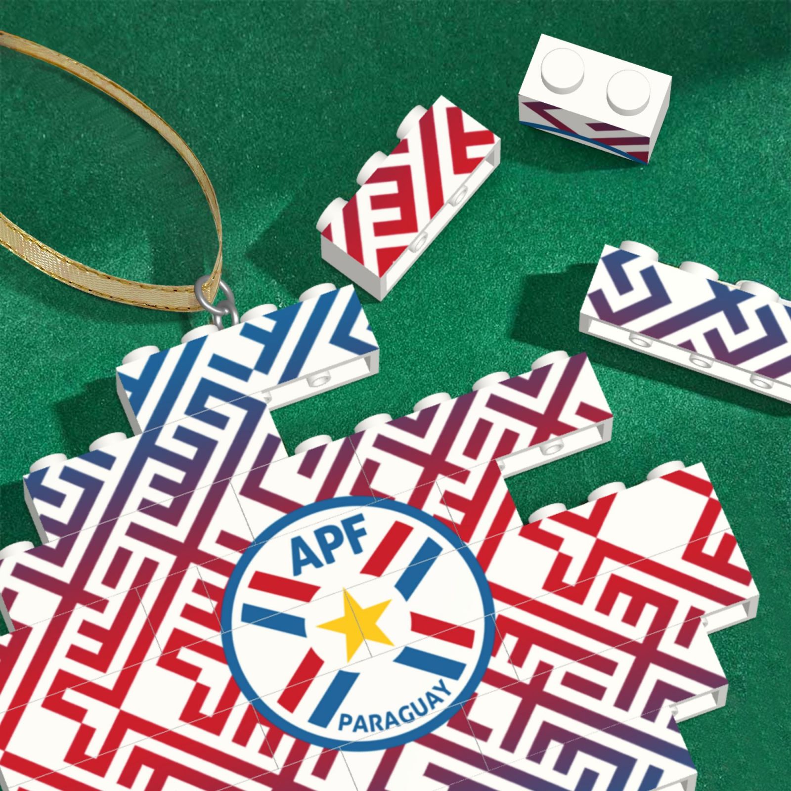 Paraguay Building Block Puzzle Ornament BBP1991 - Soccerfana