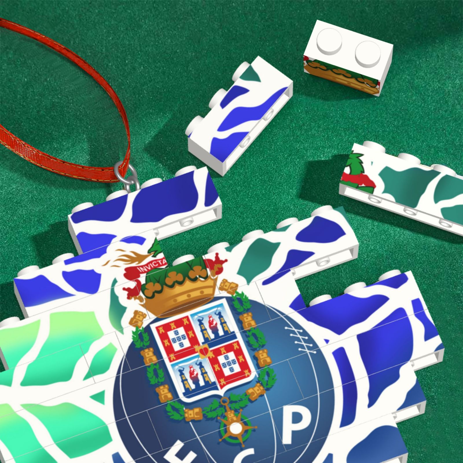 FC Porto Building Block Puzzle Ornament BBP2167 - Soccerfana