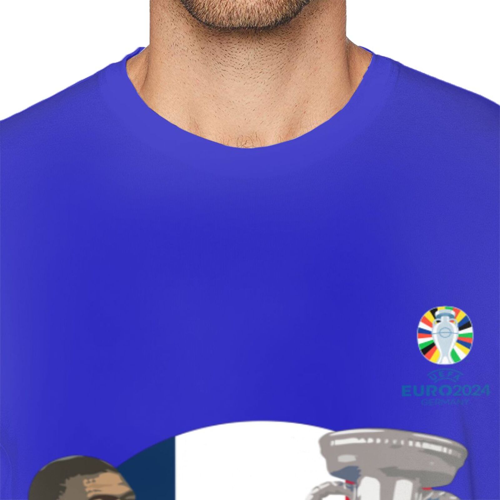 Men's France EURO 2024 Basic Short Sleeve T-Shirt BST1729 - Soccerfana