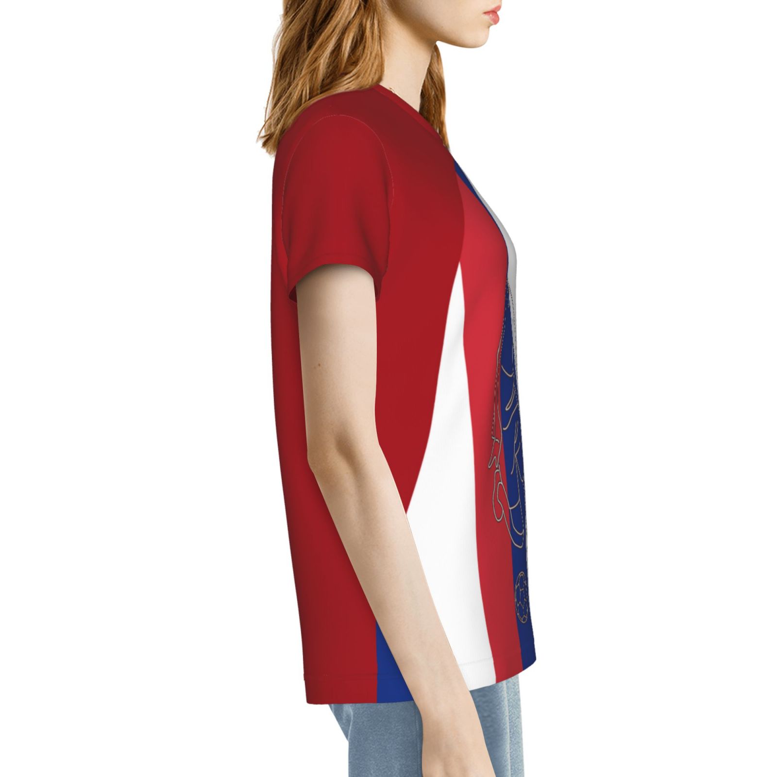 Women's France EURO 2024 Short Sleeve T-Shirt WST1733 - Soccerfana