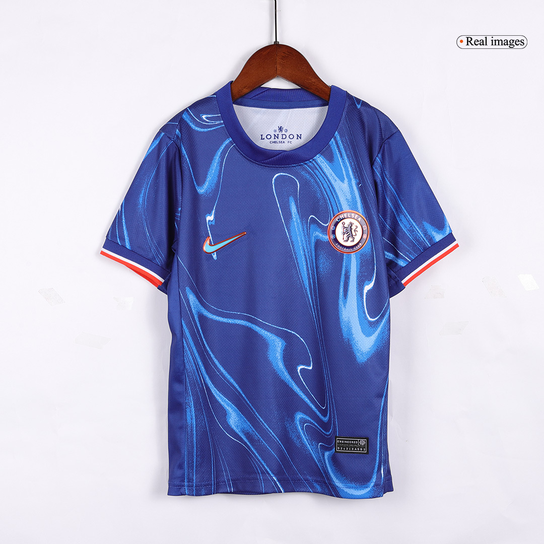 Kid's Chelsea Home Jersey+Shorts 2024/25 - Soccerfana
