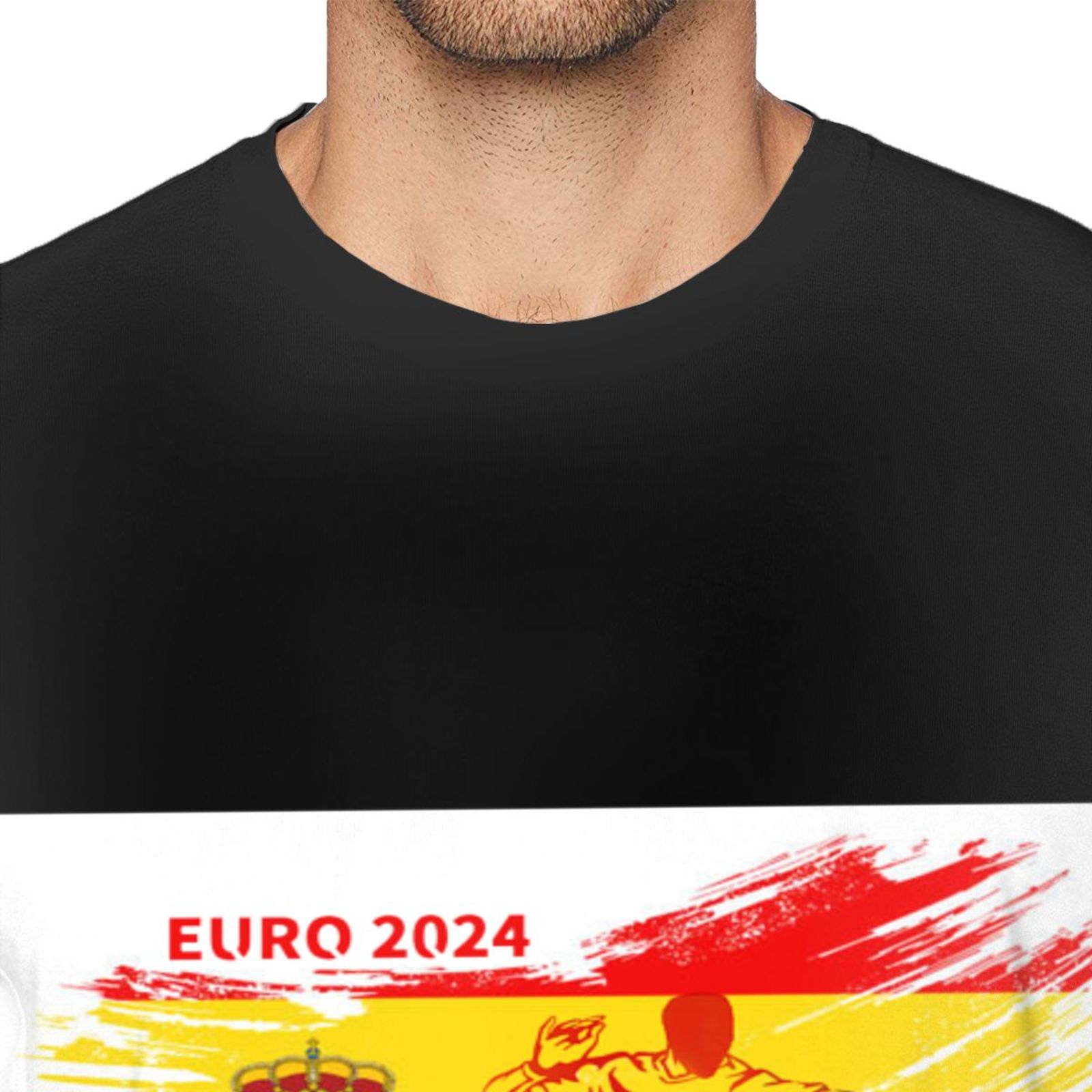 Men's Spain EURO 2024 Basic Short Sleeve T-Shirt BST1753 - Soccerfana