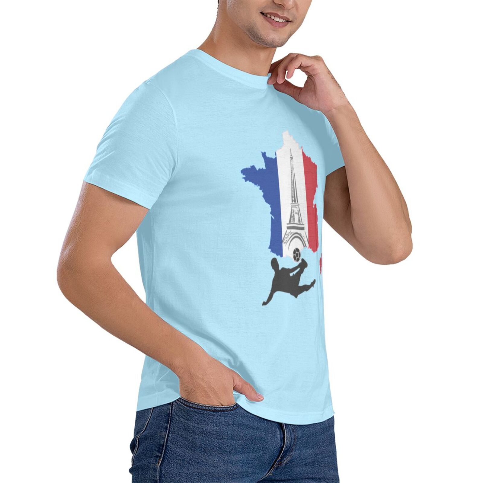 Men's France EURO 2024 Basic Short Sleeve T-Shirt BST1772 - Soccerfana