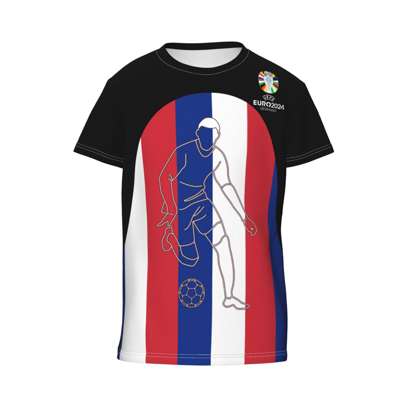 Kid's France EURO 2024 Youth Short Sleeve T-Shirt YST1735 - Soccerfana