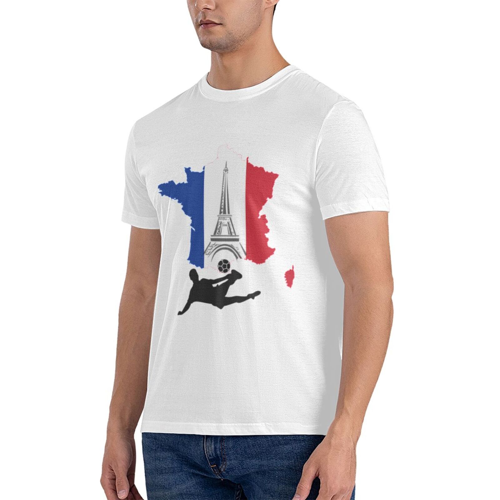 Men's France EURO 2024 Basic Short Sleeve T-Shirt BST1772 - Soccerfana