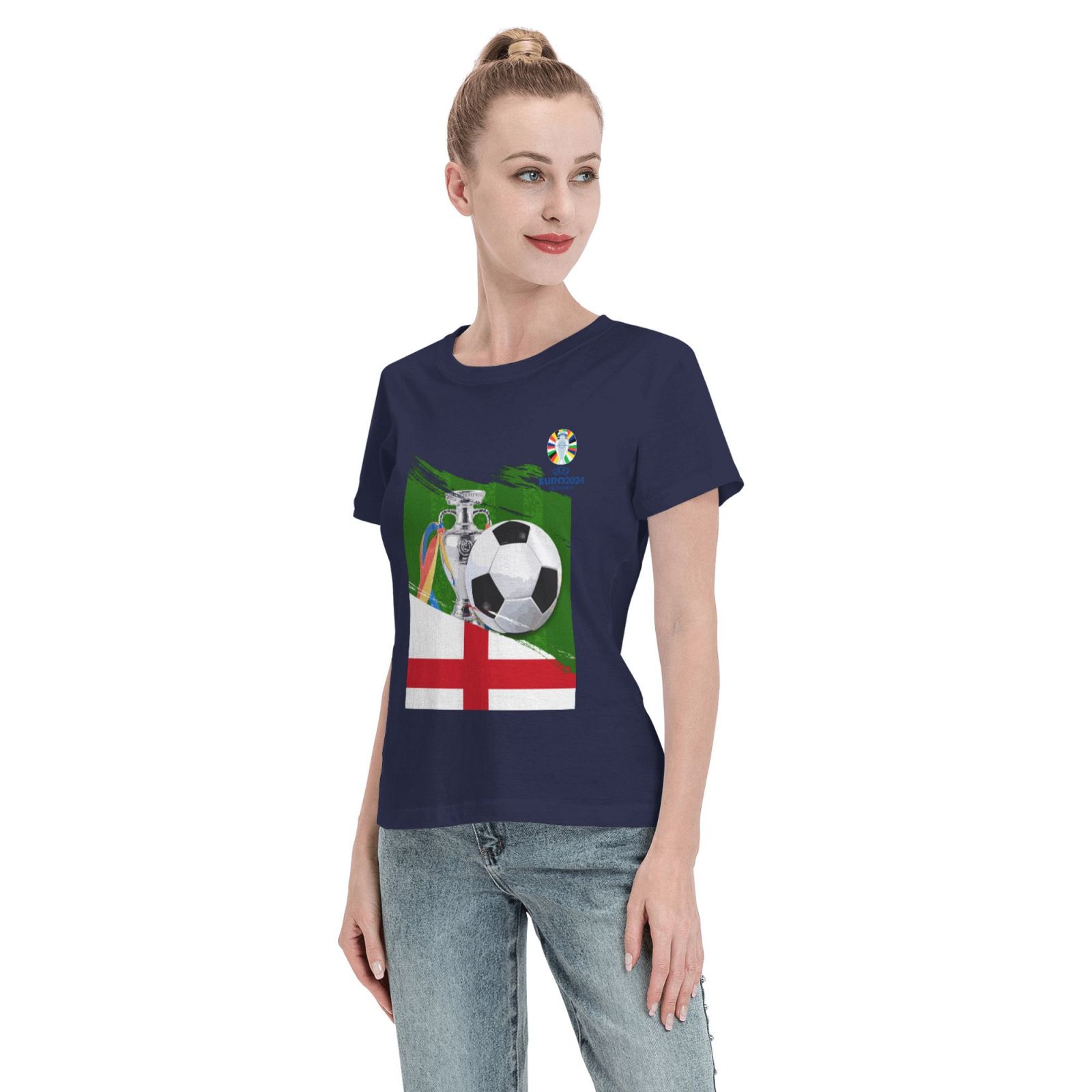 Women's England EURO 2024 Basic Short Sleeve T-Shirt WBT1682 - Soccerfana