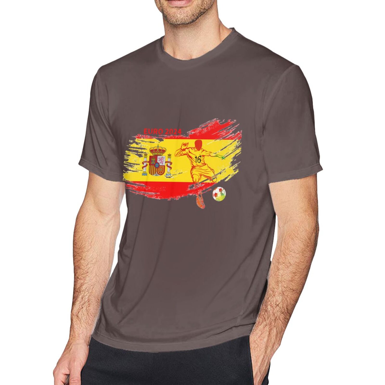 Men's Spain EURO 2024 Basic Short Sleeve T-Shirt BST1752 - Soccerfana