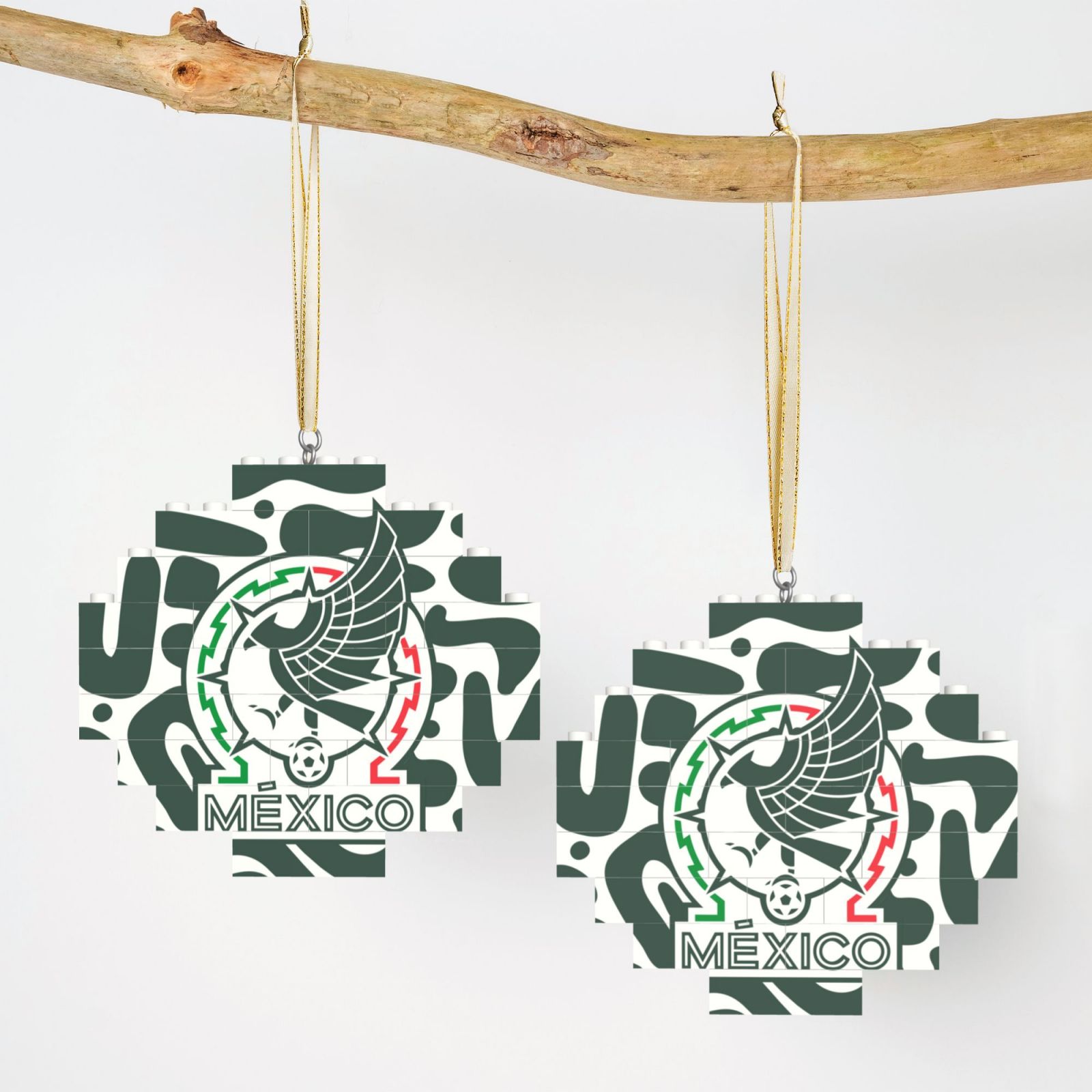 Mexico Building Block Puzzle Ornament BBP2191 - Soccerfana