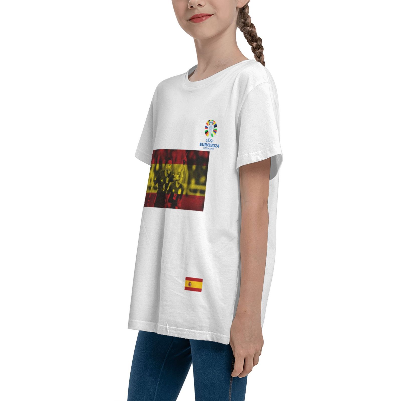 Kid's Spain EURO 2024 Teenage T-shirt TET1738 - Soccerfana