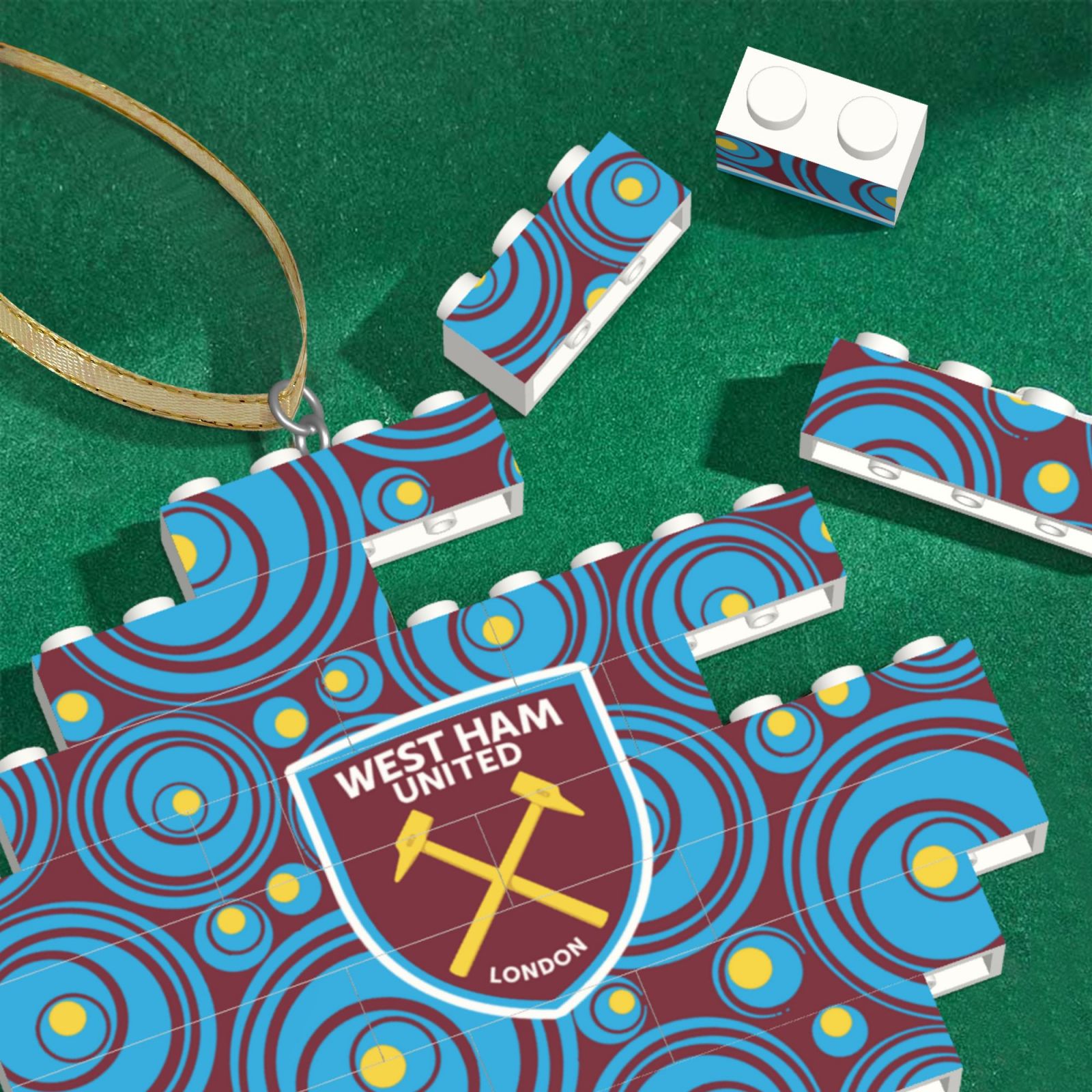 West Ham United Building Block Puzzle Ornament BBP1984 - Soccerfana