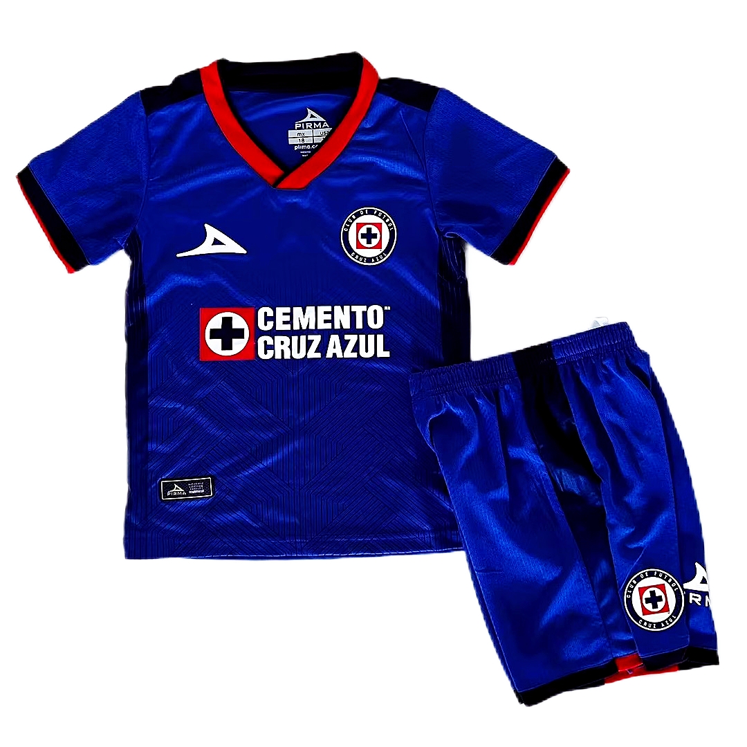 Kid's Cruz Azul Home Jersey+Shorts 23/24 - Soccerfana