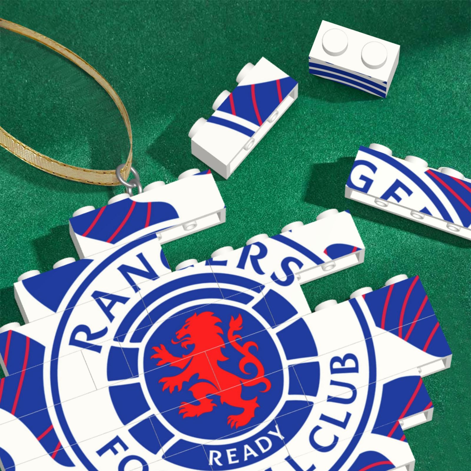 Rangers Building Block Puzzle Ornament BBP2181 - Soccerfana