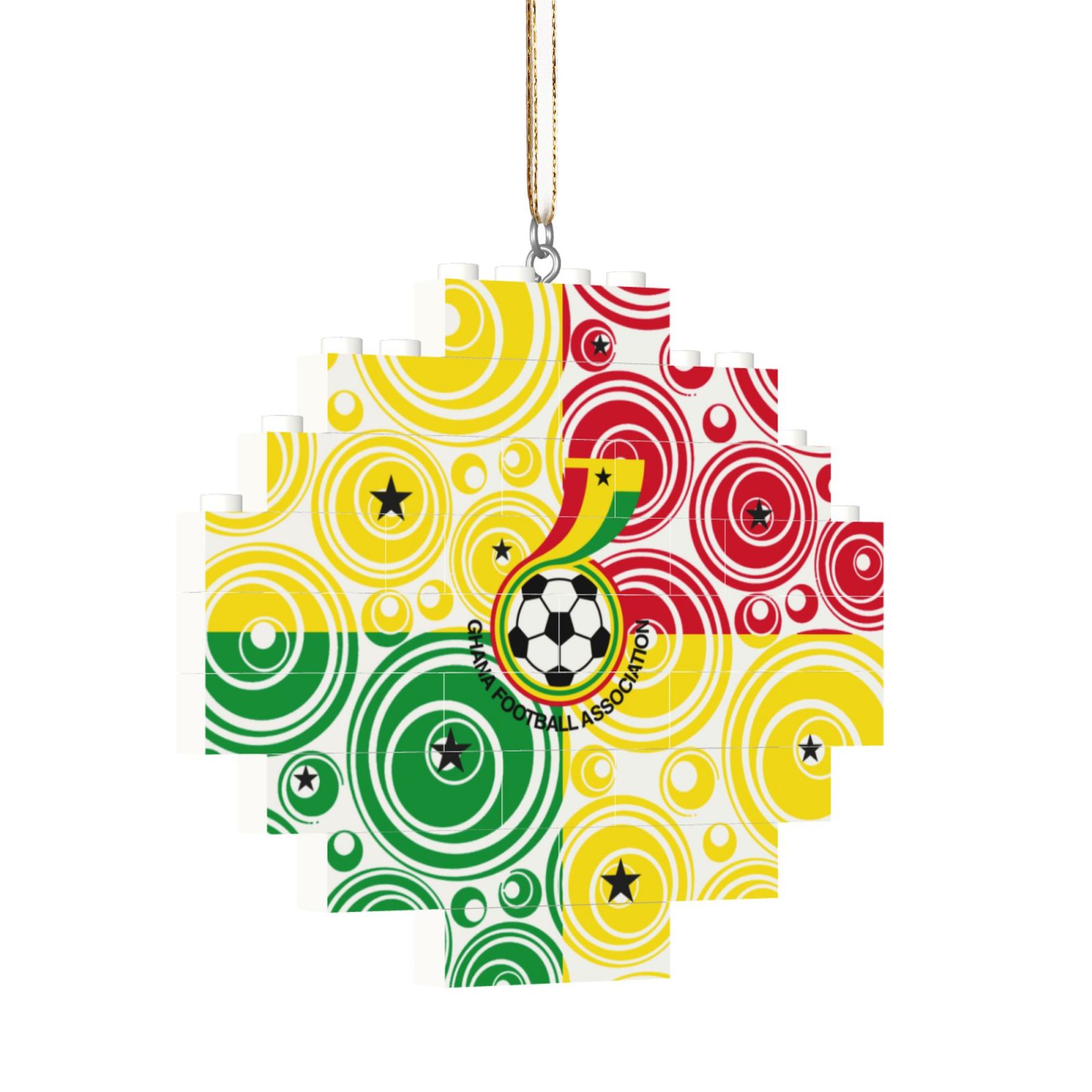 Ghana Building Block Puzzle Ornament BBP2017 - Soccerfana