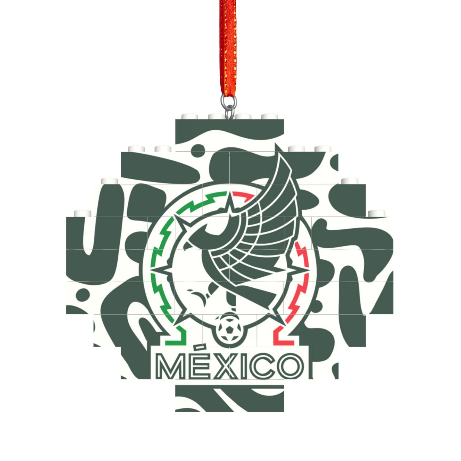 Mexico Building Block Puzzle Ornament BBP2191 - Soccerfana